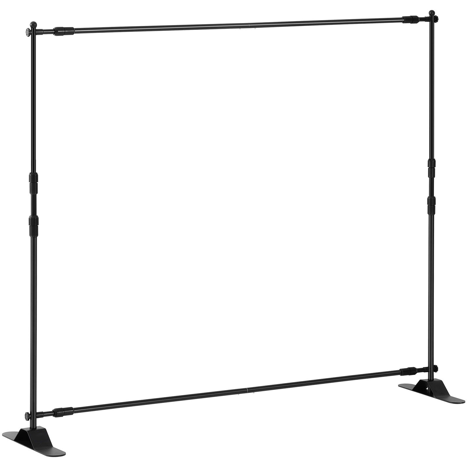 Slickblue 8 x 8 x 8 ft (96 x 96 in) Adjustable Aluminum Backdrop Stand with Telescopic Frame and Carry Bag for Trade Shows