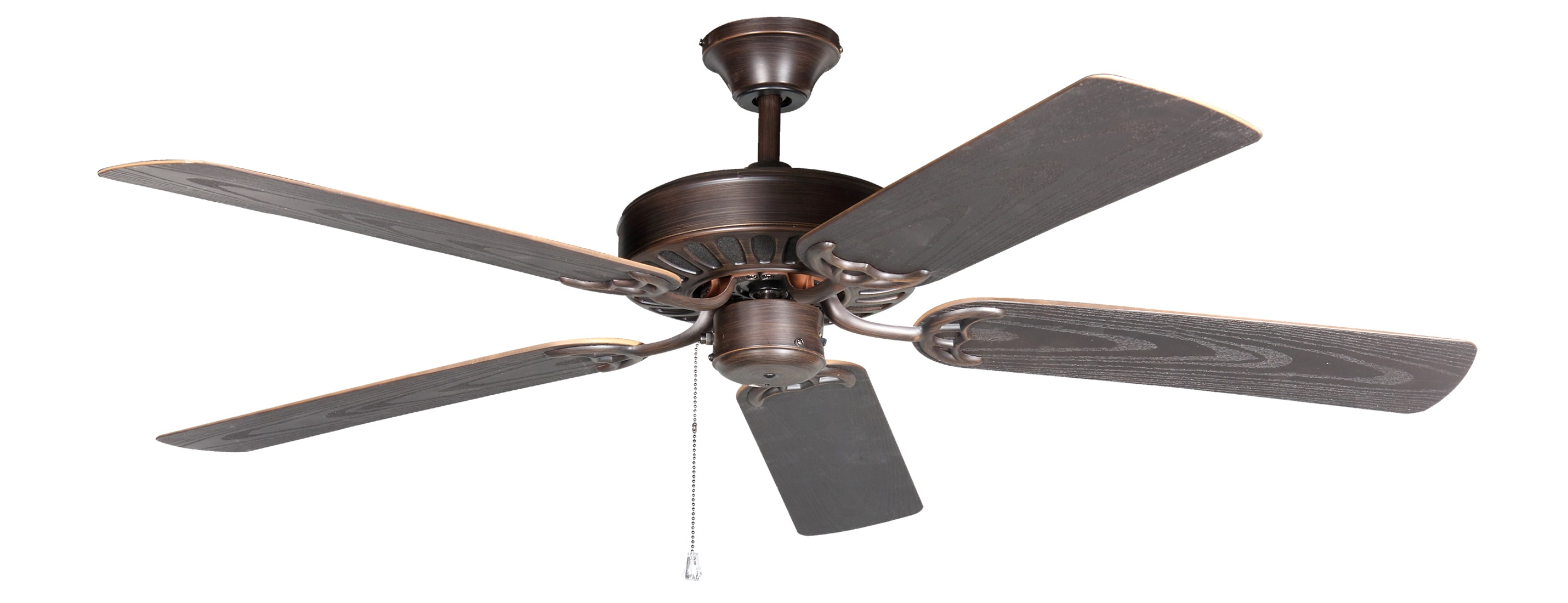 TroposAir 88802 ProSeries Outdoor 52-in Outdoor Downrod or Flush Mount Oil Rubbed Bronze with Oil rubbed bronze Blades Ceiling Fan Light Kit Compatible ( 5 -Blade )