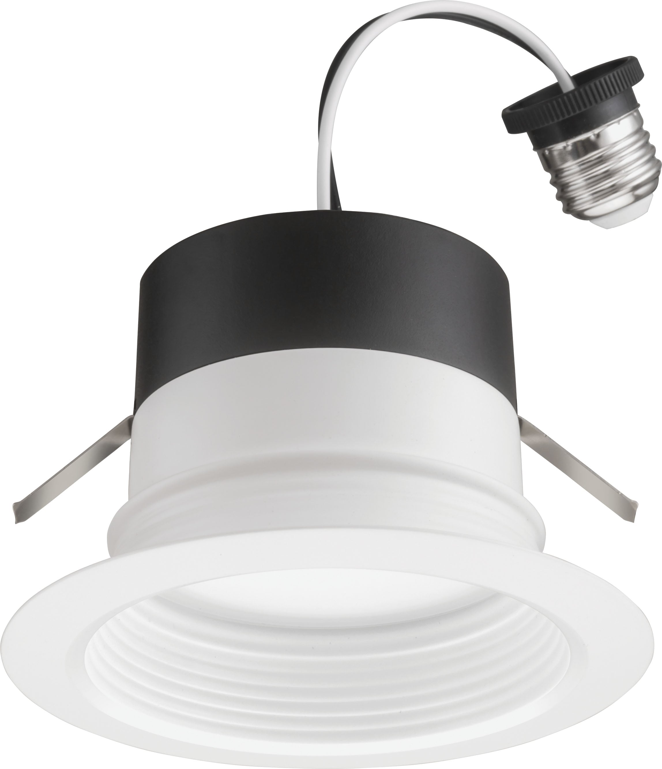 Juno 4BEMWSWW590CRIM6 E-Series Matte white 4-in 722 -Lumens Switchable Round Dimmable Wet rated Recessed Downlight