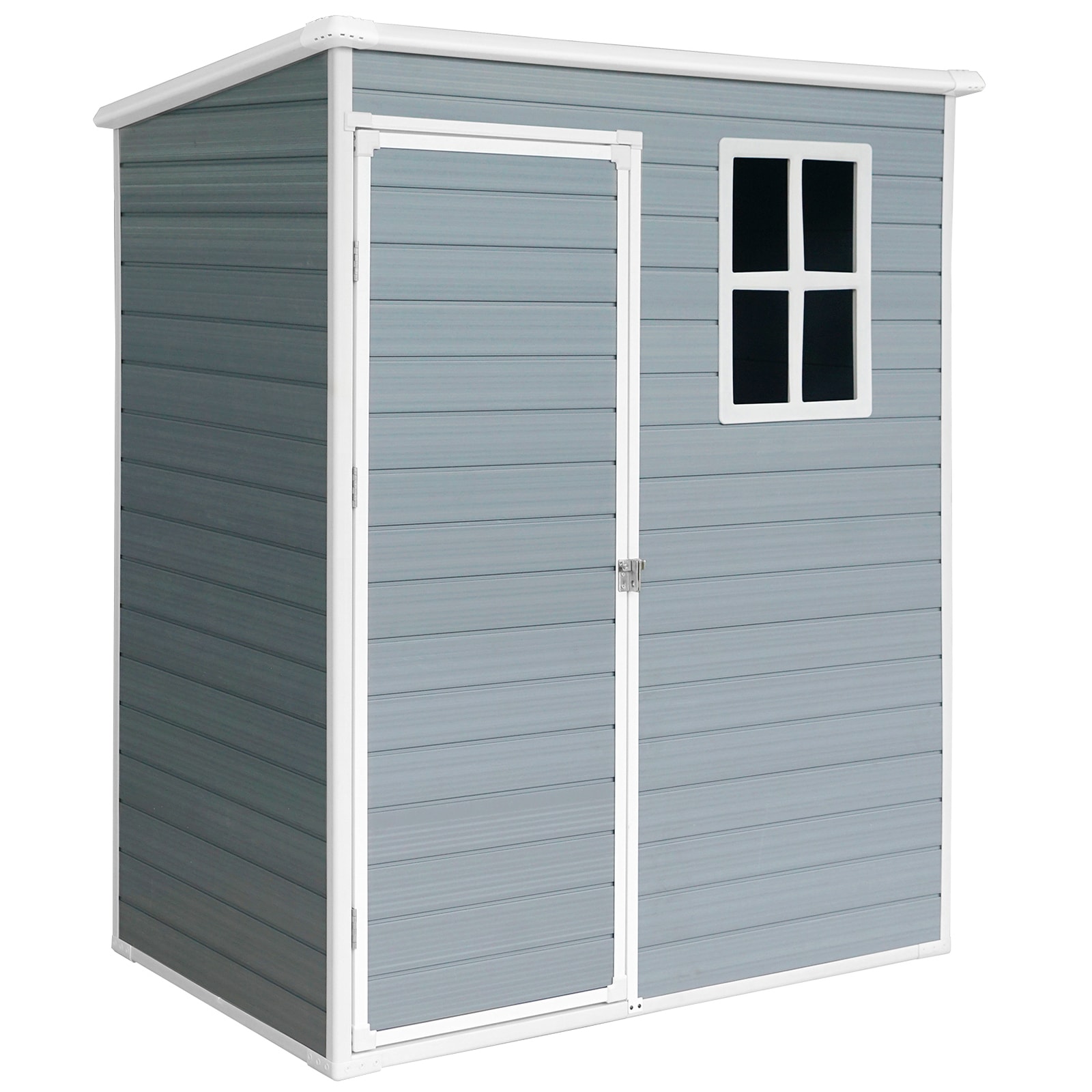 Mondawe MD-WWC00019 5-ft x 3-ft Gray Lean-to Resin Storage Shed (Floor Included)