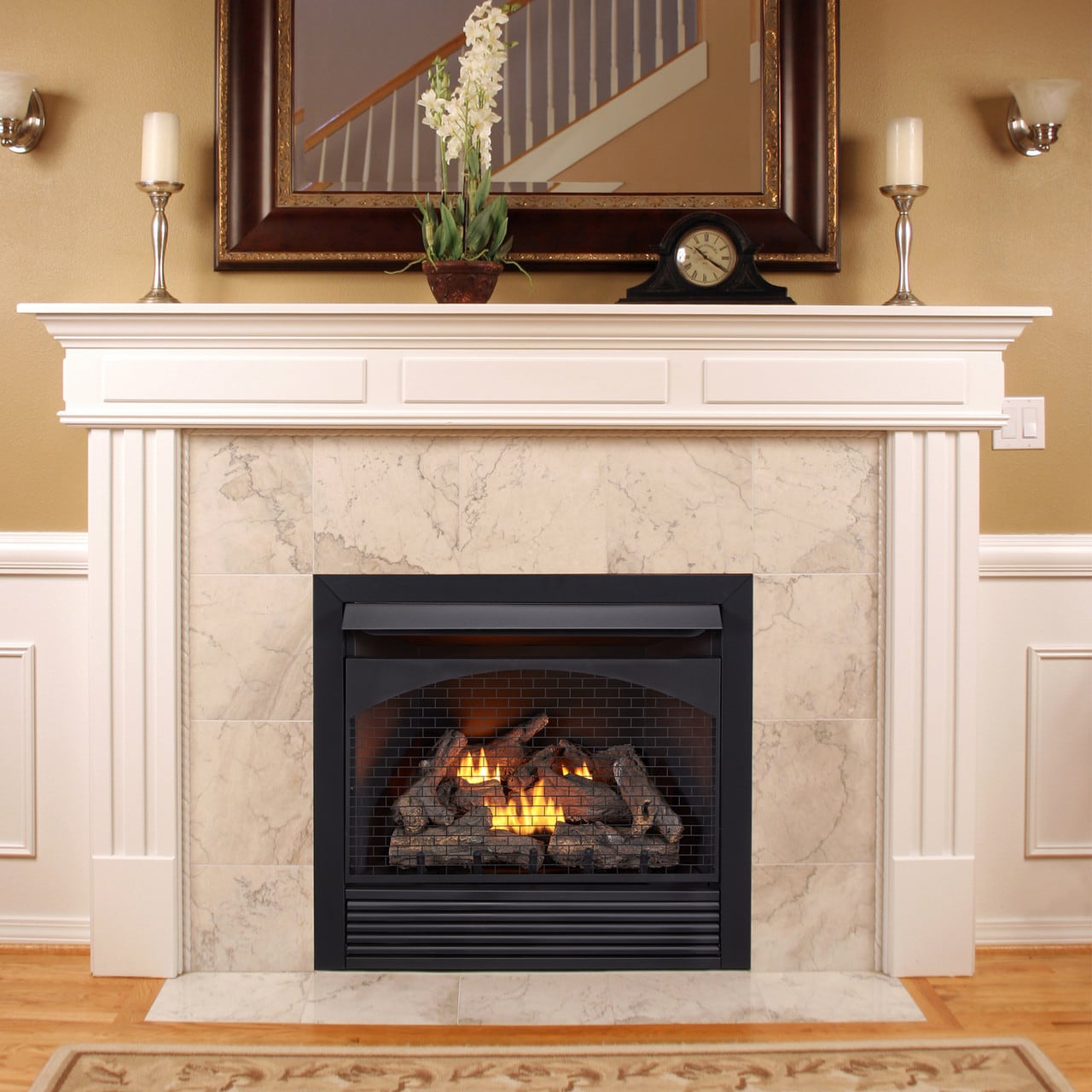 ProCom ProCom 32in. Ventless Gas Dual Fuel Fireplace Insert - 32,000 ...