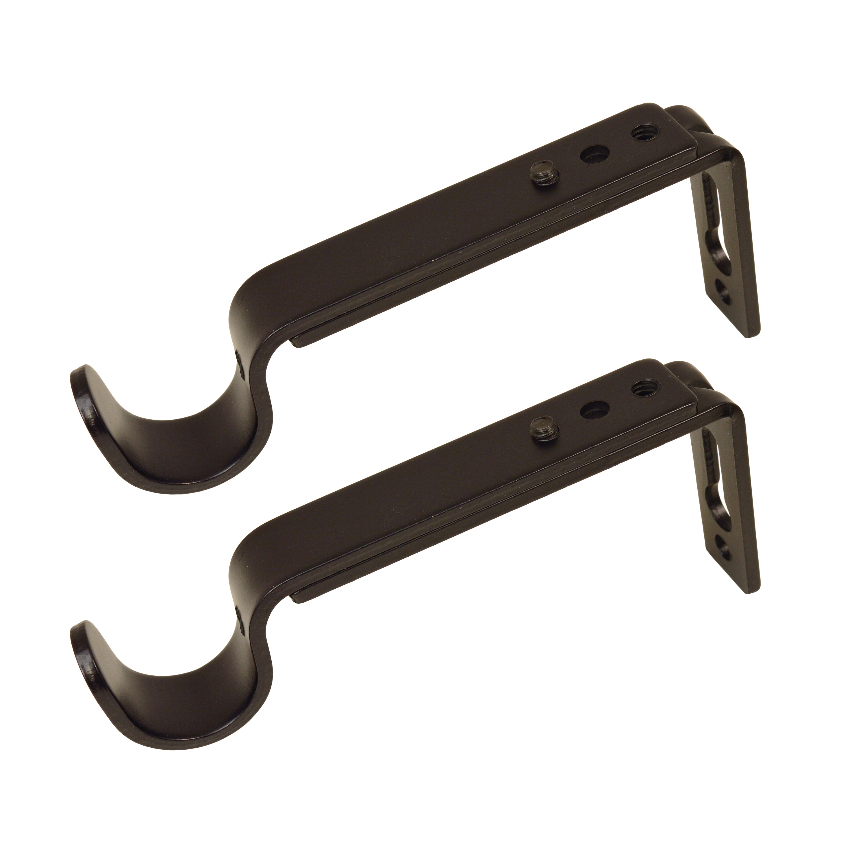 Versailles Home Fashions USB01-93 2 -Pack 0.75-in Espresso Steel Curtain clip