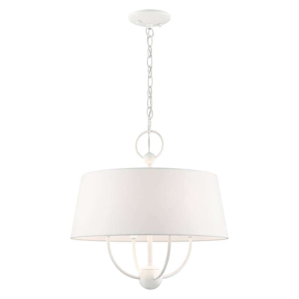 Livex Lighting 49844-03 Ridgecrest 4 -Light Matte White Transitional For Use in Bathrooms, Bedrooms, Dining Rooms, Foyers, Kitchens, Living Rooms Chandelier