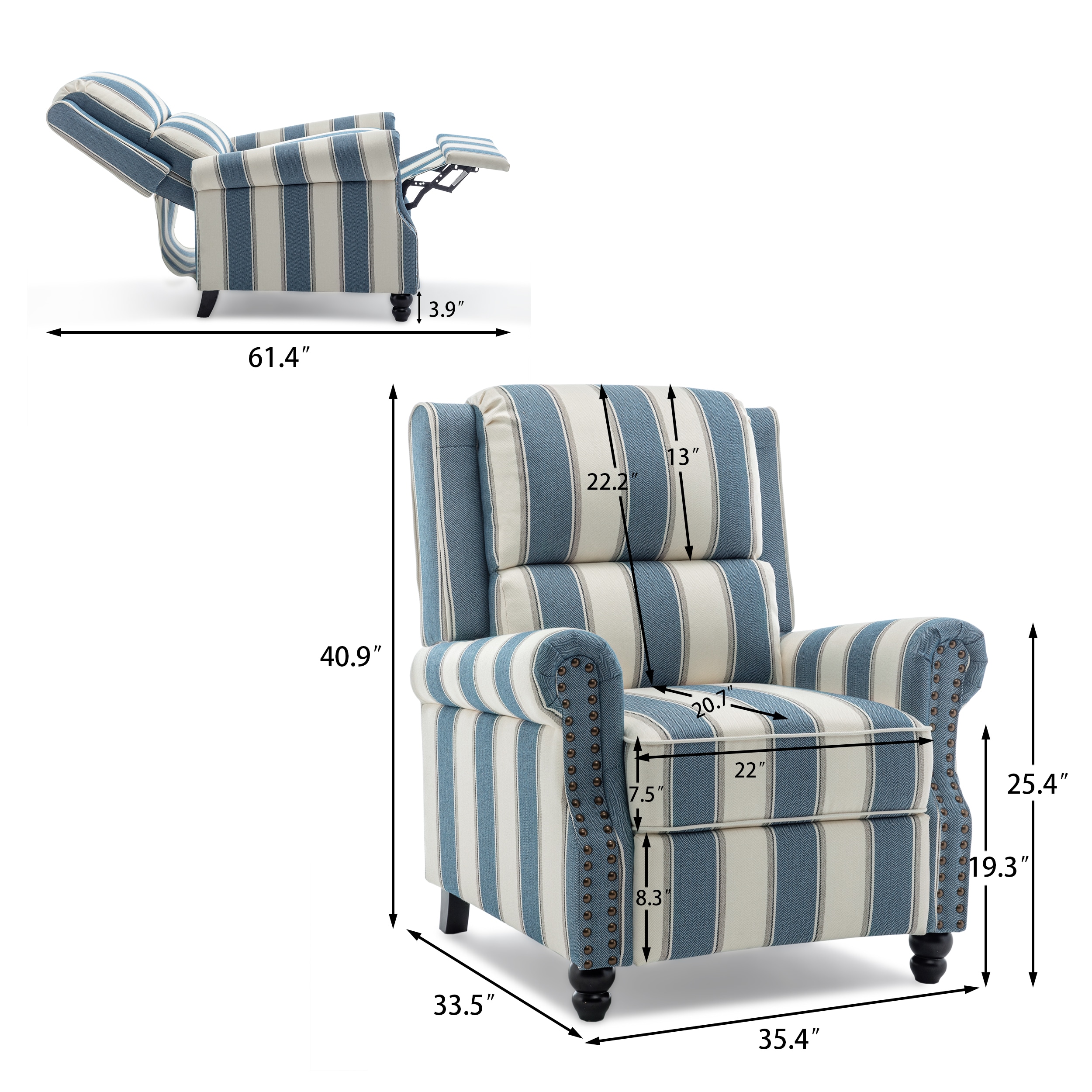 Dreamsidea LS-CH0026-STRIPE N-2 chairs - View #4