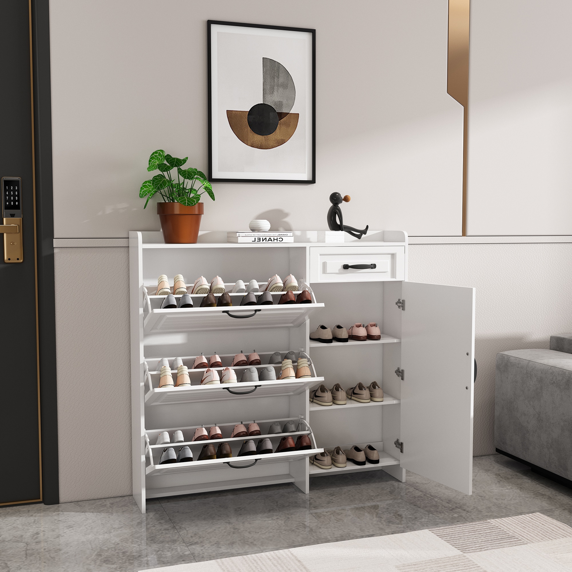 SINOFURN SYC080013WT Shoe-Racks - View #4