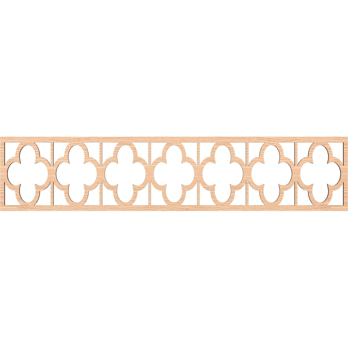 Ekena Millwork MLDA10X46WDLRO Woodall Fretwork Flat Trim 10-in x 3.9-ft Red Oak Brown Unfinished 2157174 Pierced Wall Panel Moulding