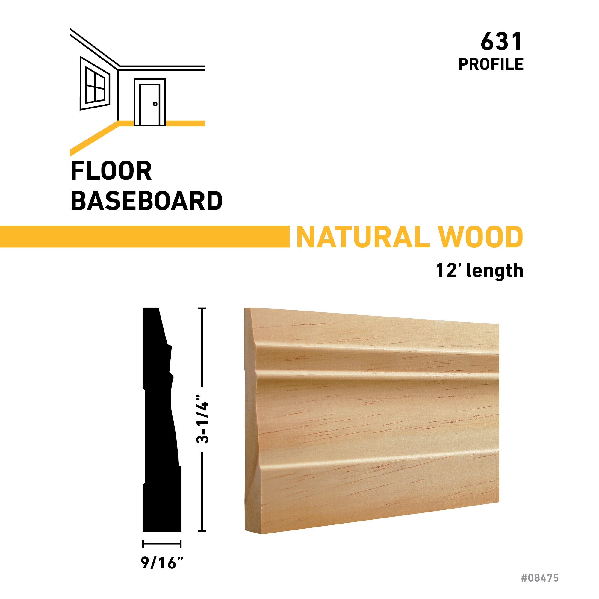 RELIABILT 63112PINE Baseboard-Moulding - View #3