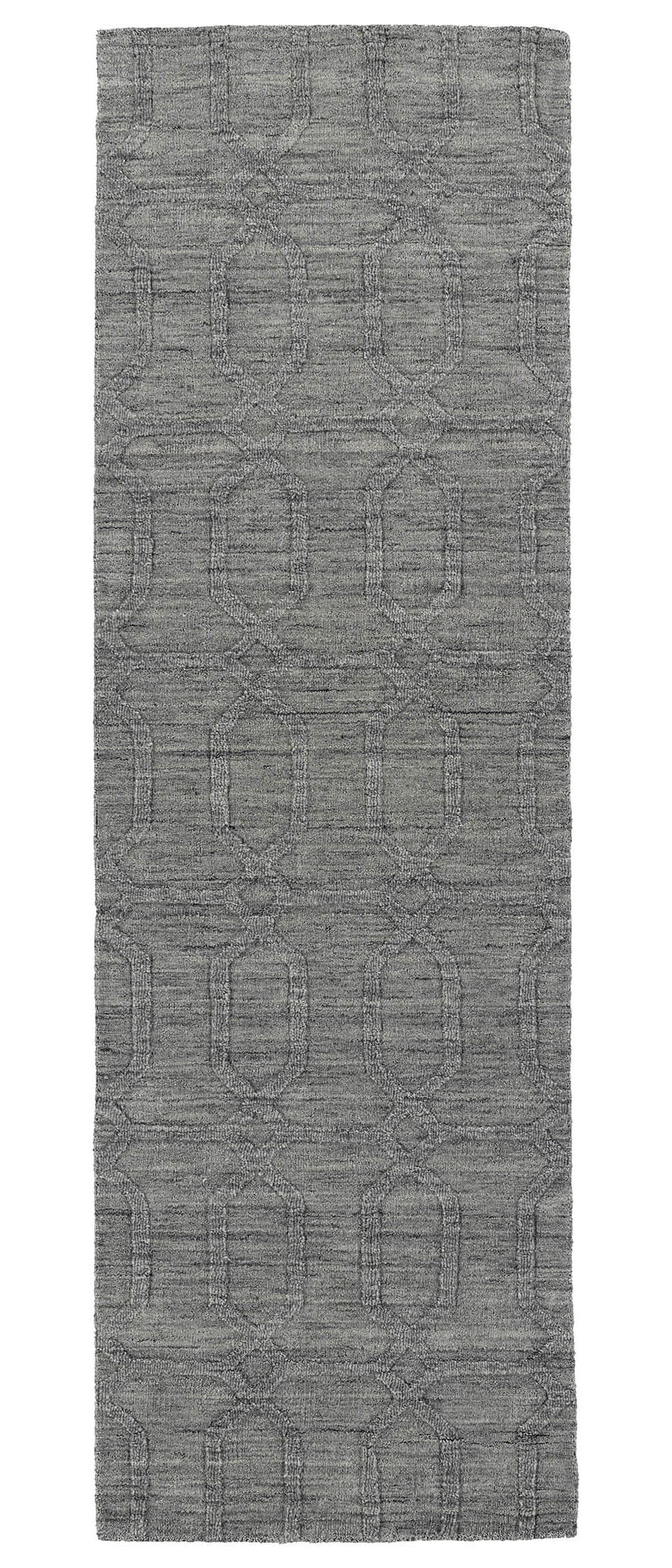 Kaleen Imprints Modern 3 x 8 Wool Grey Indoor Trellis Moroccan Runner ...