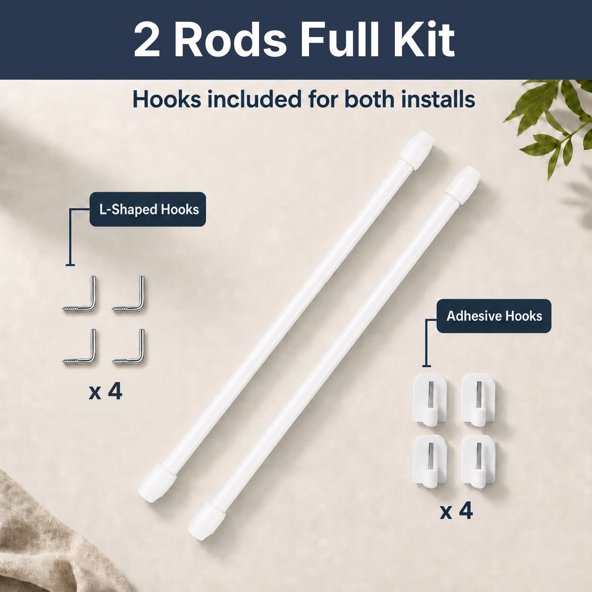 EVIDECO FRENCH HOME GOODS L52004001BUN Curtain-Rods - View #2