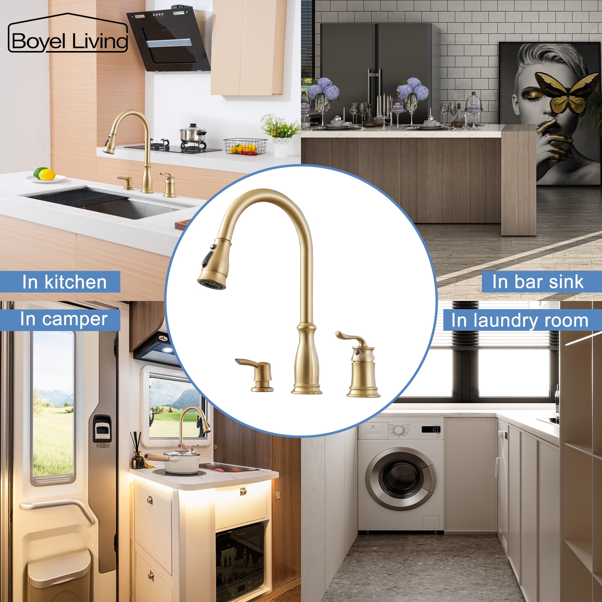 Mondawe MO-DT89001LSJ Kitchen-Faucets - View #5