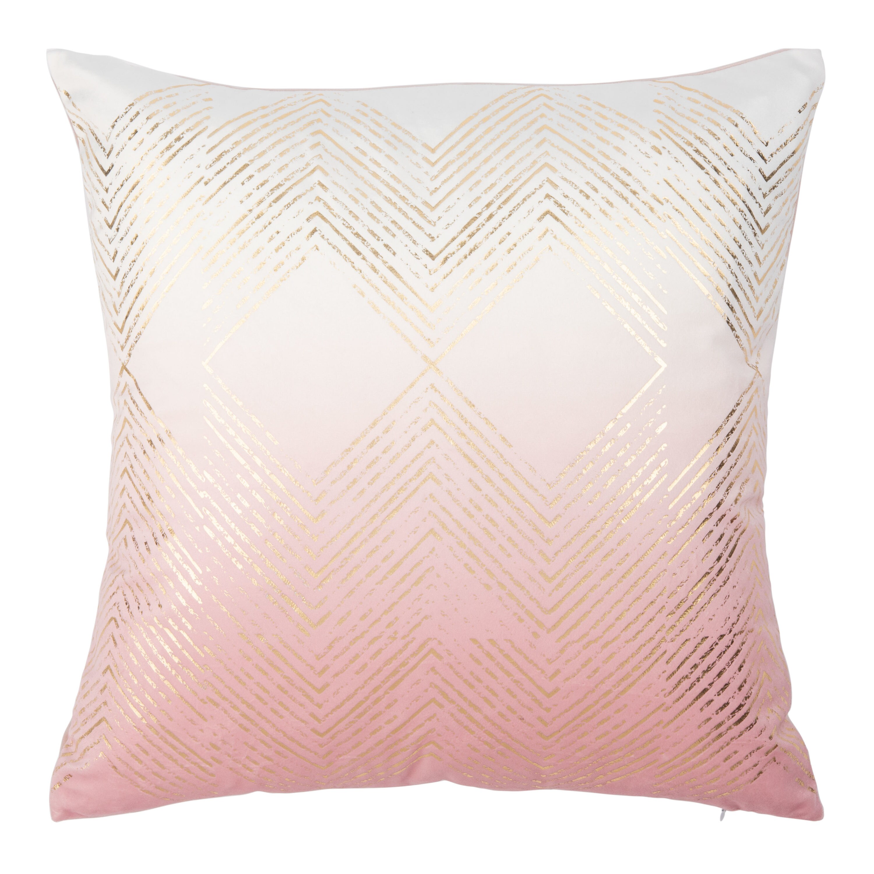 Safavieh PLS7144B-1818 Sarla 18-in x 18-in Blush/Gold Square Indoor Decorative Pillow