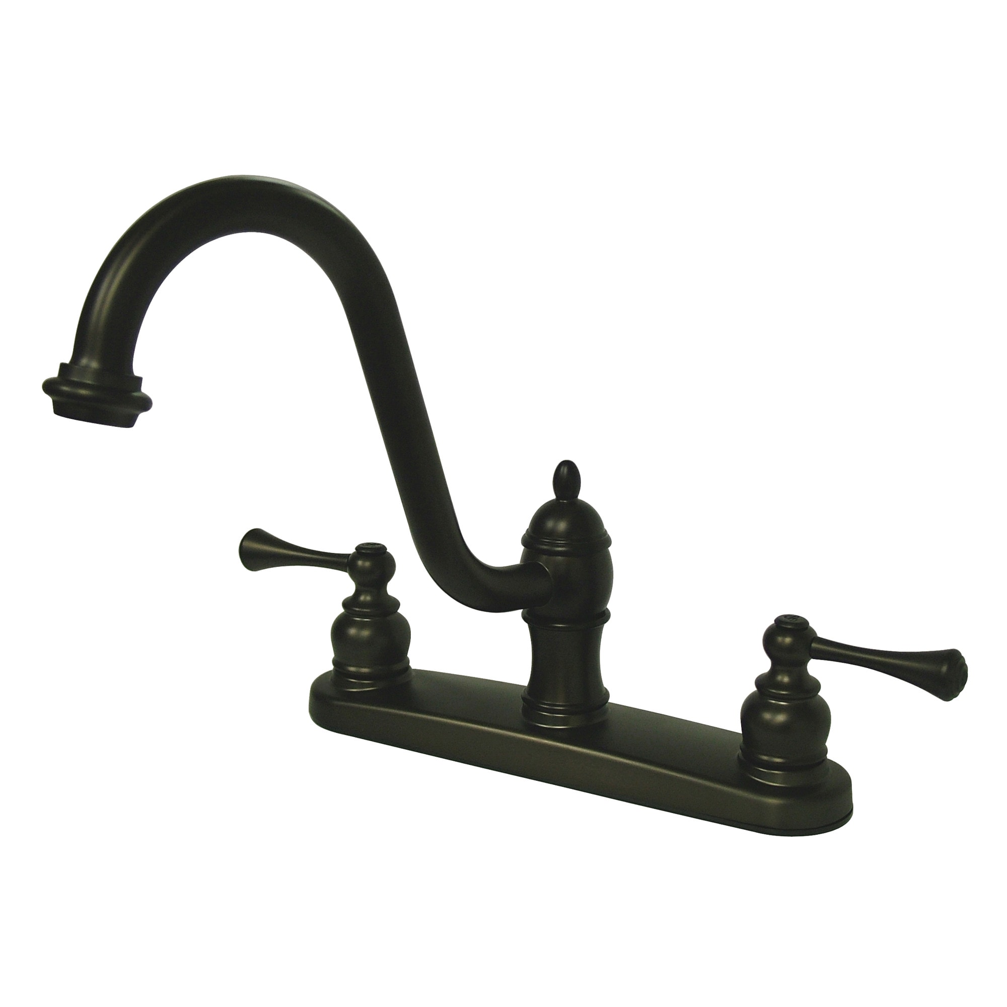 Elements of Design EB3115BLLS St. Louis Oil-rubbed bronze Double Handle Deck-mount Kitchen Faucet ( Deck Plate Included )