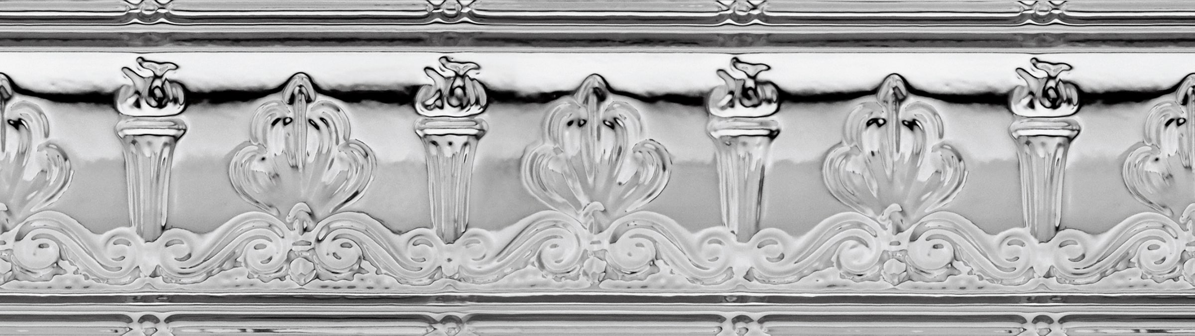 Armstrong Ceilings 5400705MAM Metallaire Torch Cornice 48-in Aluminum Chrome Crown Trim