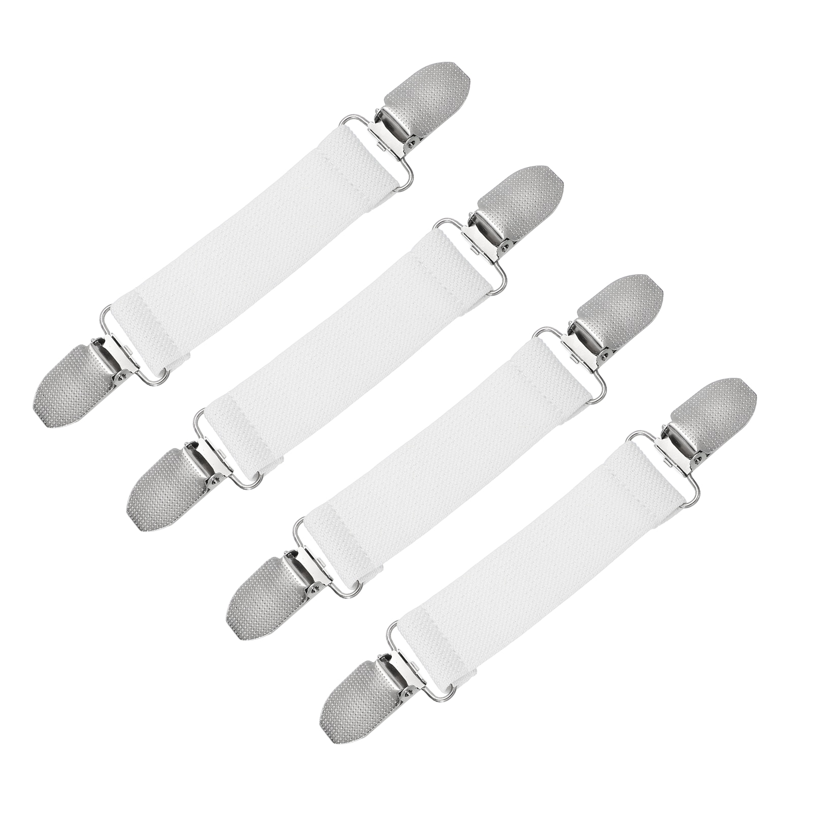 Unique Bargains 4pcs Cinch Clips Adjustable Mitten Clips Shawl Cardigan Collar Clip for Sweater Shirt Dress White #S26030500UX6801