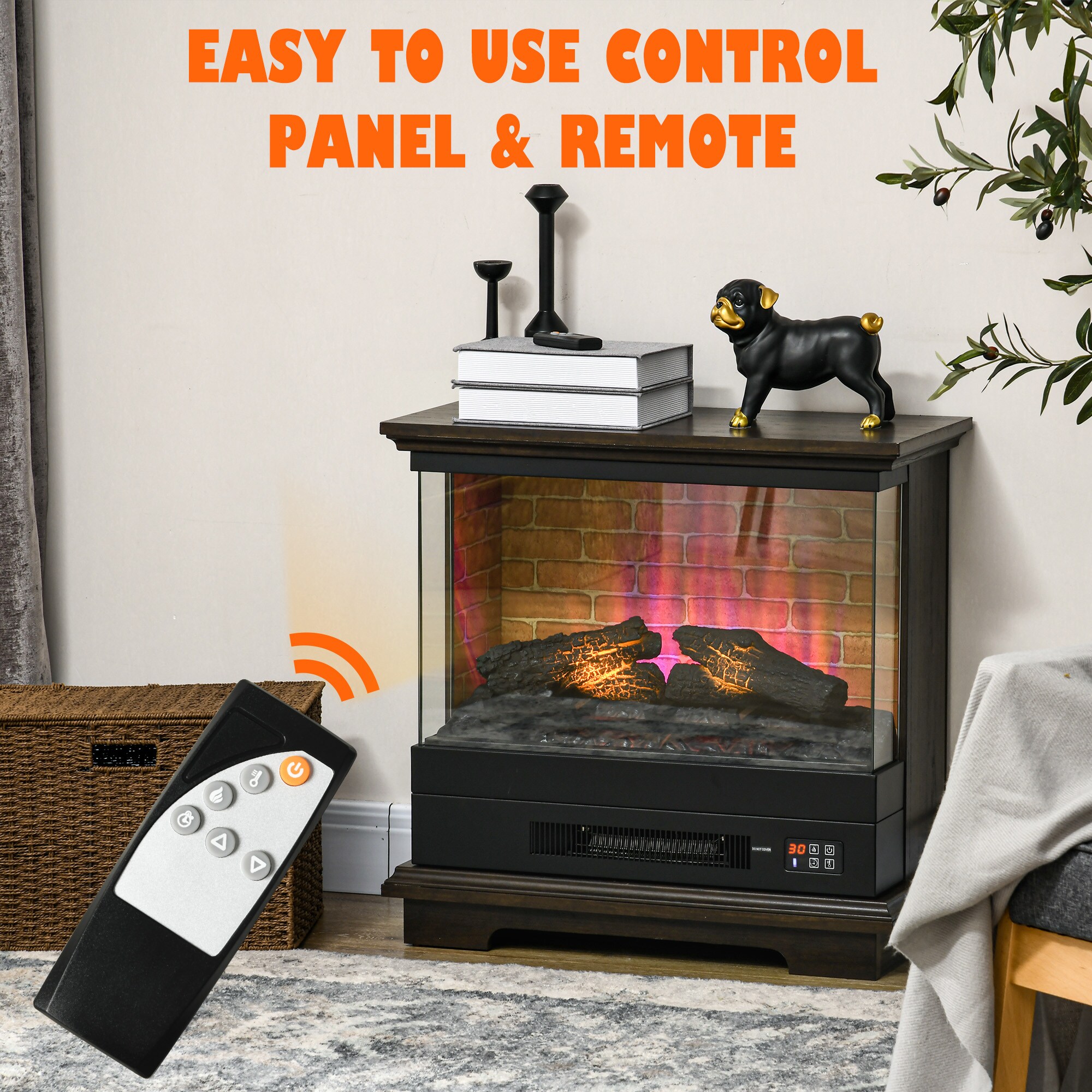 HomCom 820-381V80DR Electric-Fireplaces - View #8