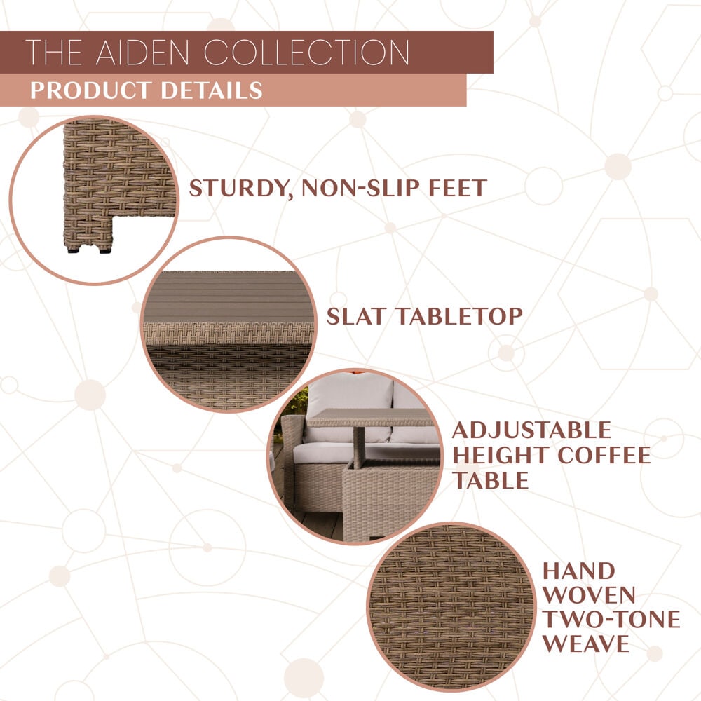 Mod Furniture AIDEN4PC-GRY Patio-Conversation-Sets - View #2