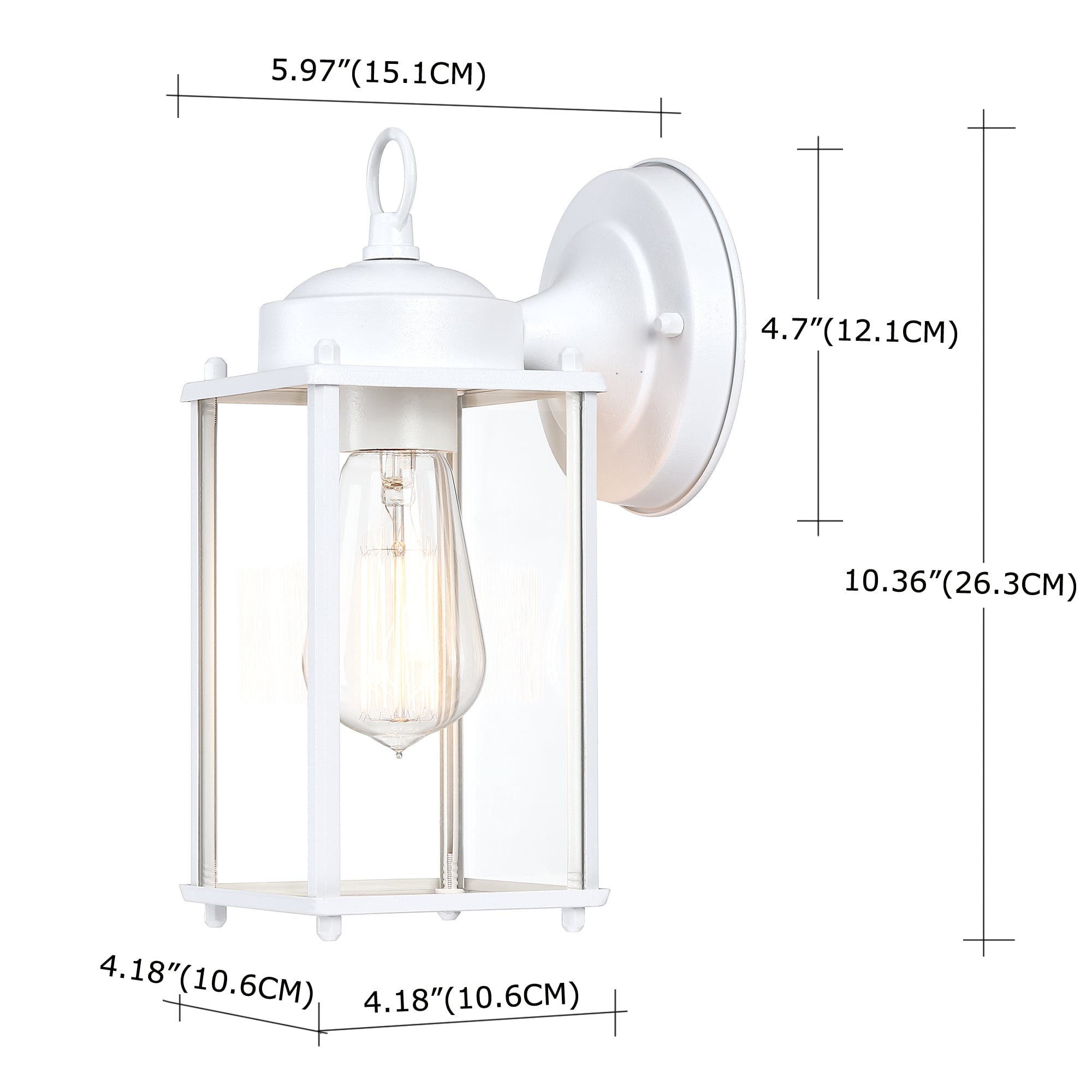 Hukoro 2FL10411-WH Outdoor-Wall-Lighting - View #2