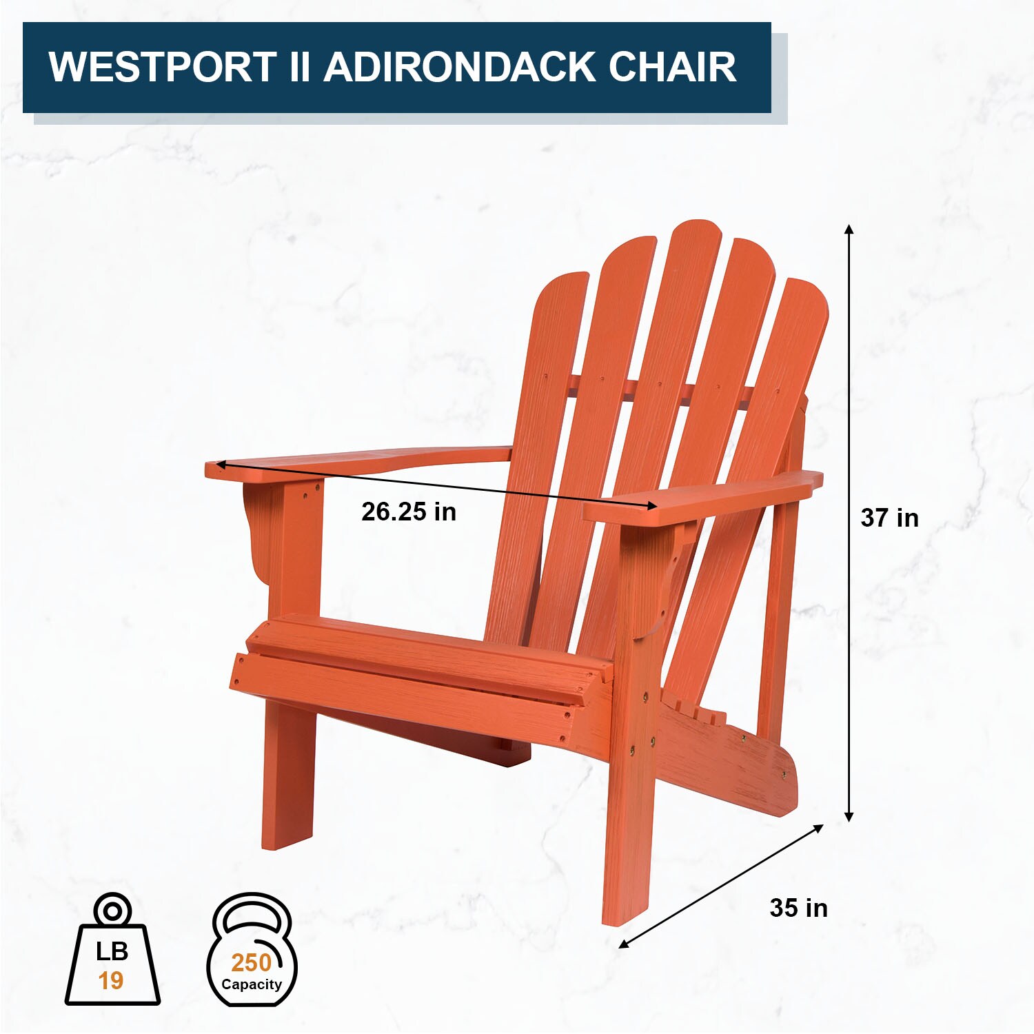 Fish Adirondack Chair in Cedar - Island Post Cap