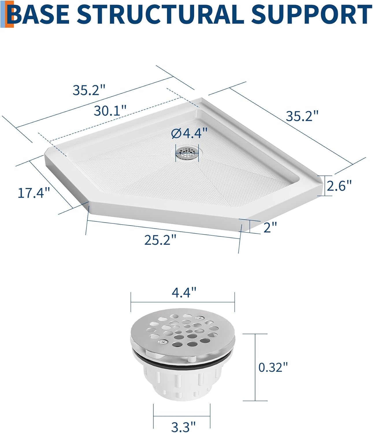 Garvee XLQDEB0609160001 Shower-Floors - View #2