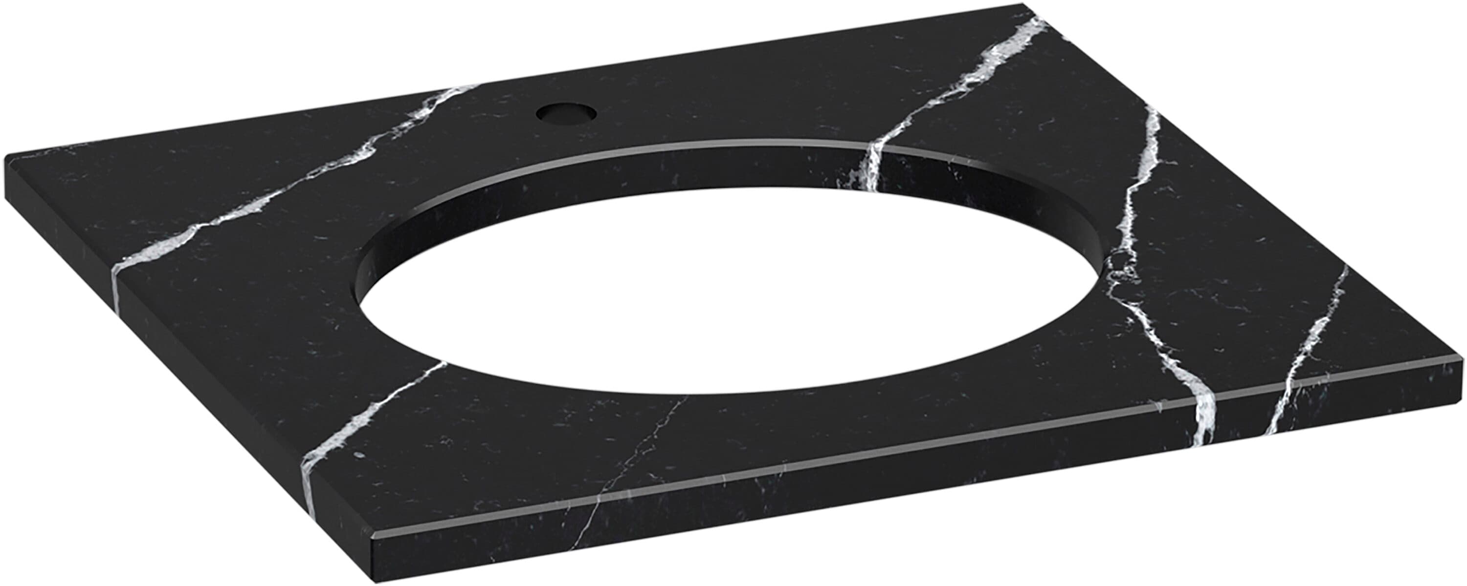 KOHLER 28247-EMQ Silestone 25-Inches x 22.44-Inches Eternal Marquina Quartz Undermount Single sink 1-Hole Bathroom Vanity Top