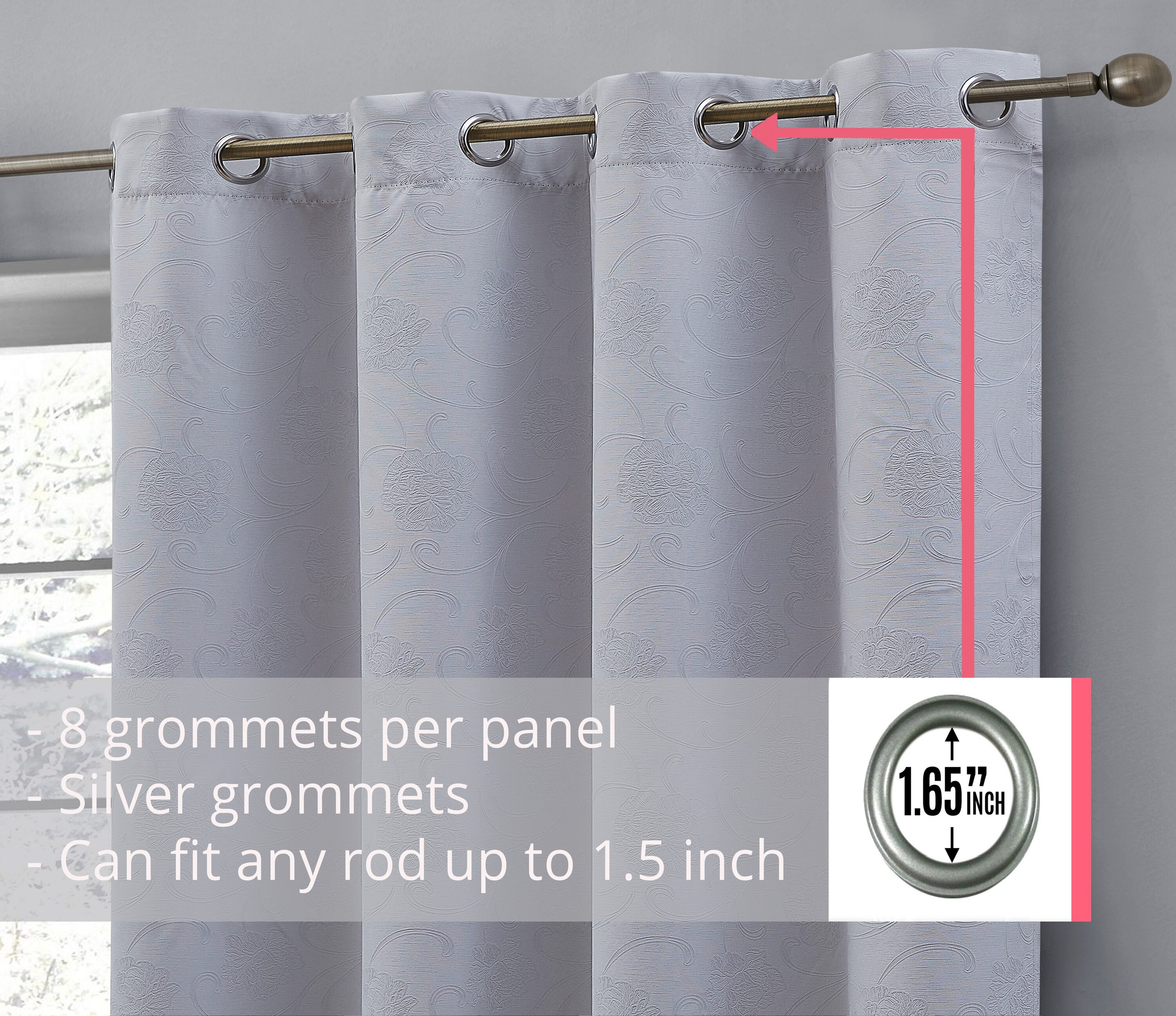 HLC.me TYLR-5296LTGRY curtains - View #6