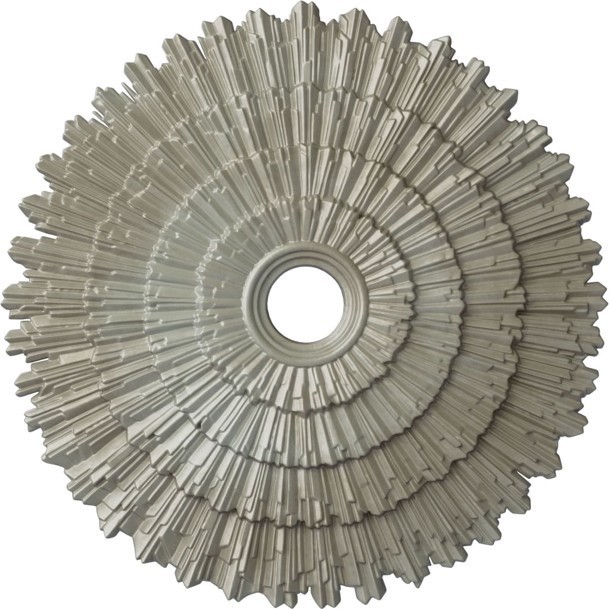 Ekena Millwork CM24ENFLS Eryn 24.75-in W x 24.75-in L Painted Flash Gold Polyurethane Whole Ceiling Medallion