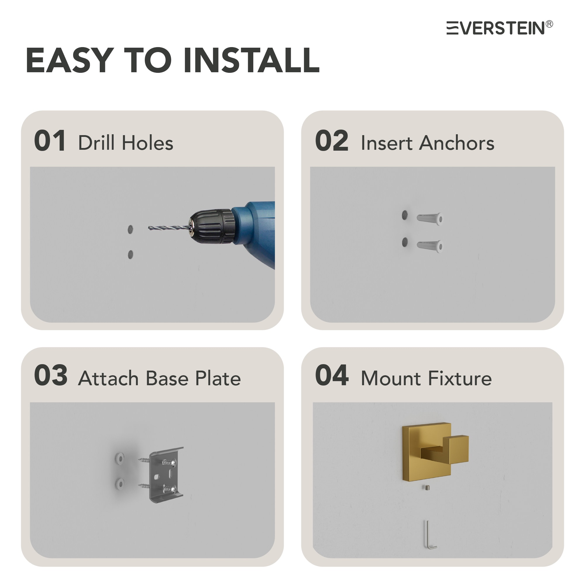 EVERSTEIN Q-820-OTOP Decorative-Bath-Hardware-Kits - View #12