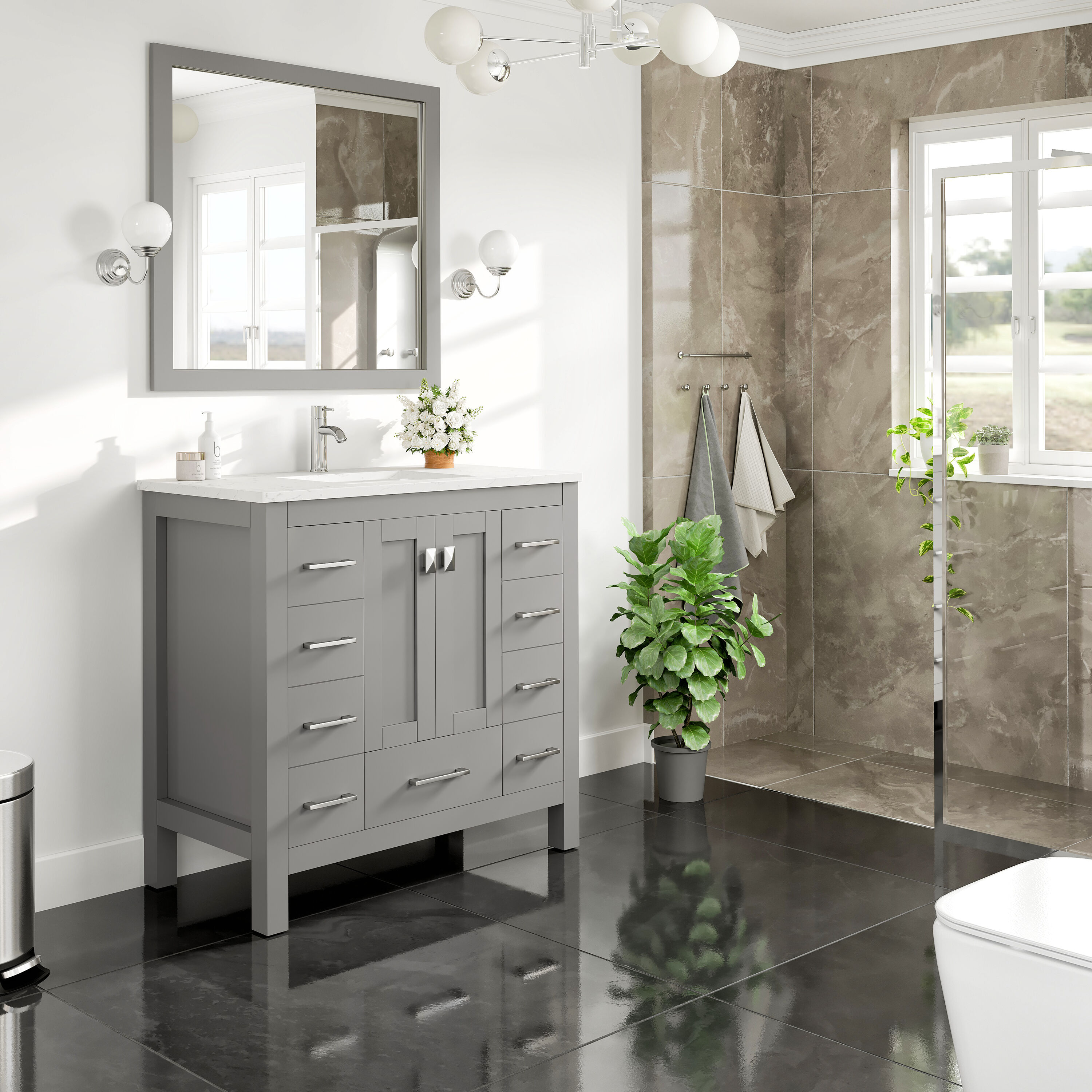Eviva EVVN411-36X18GQ Bath-Vanity-Combo - View #7