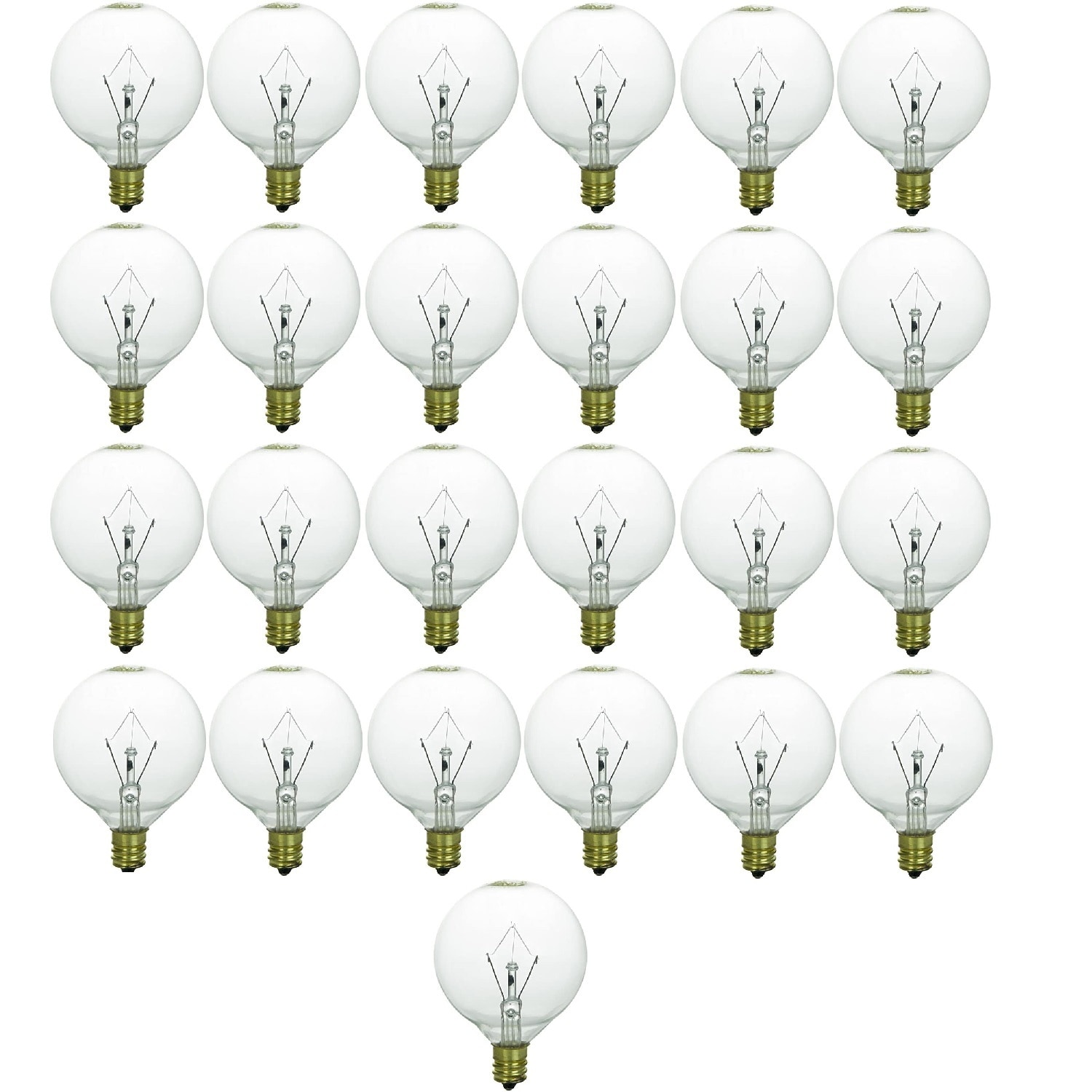 Sunlite 25-Watt EQ G16.5 Warm White Candelabra Base (e-12) Dimmable ...