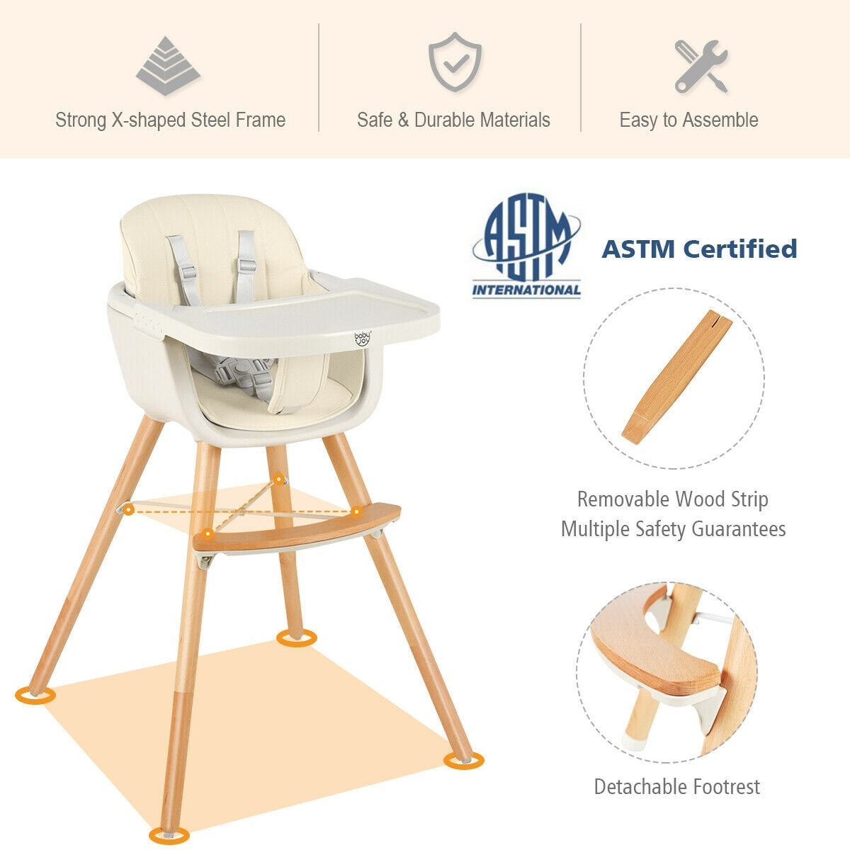 CASAINC WF-HYSN-5634WH Kids-Chairs - View #8