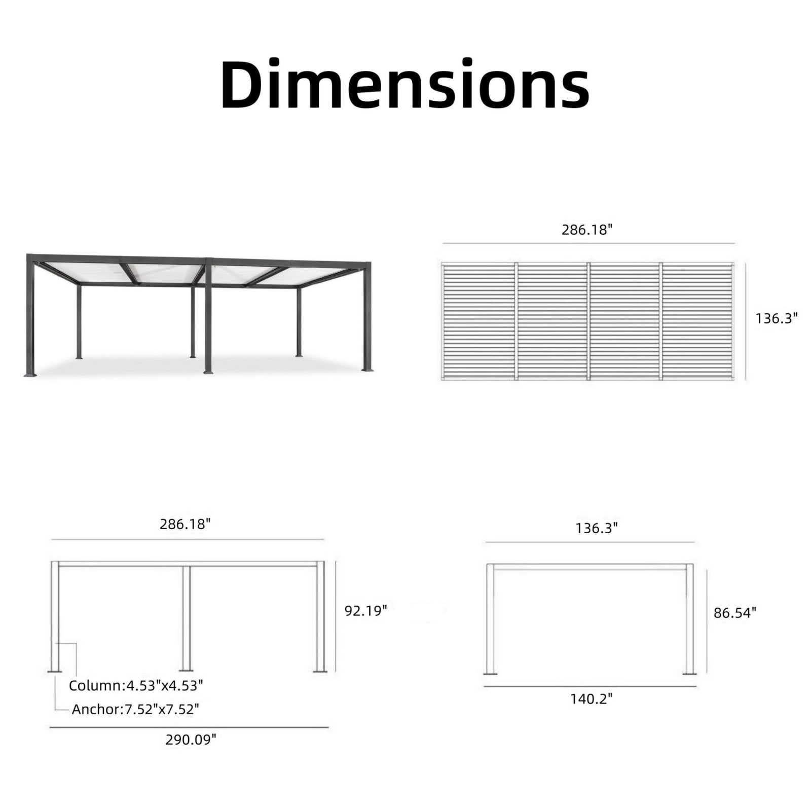PURPLE LEAF LS05KSPRG1123 Pergolas-2 - View #8