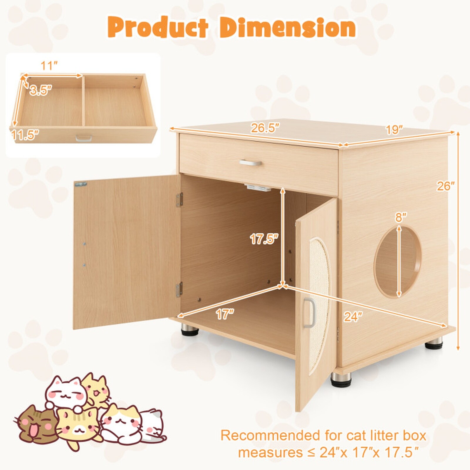 SUGIFT LW102SUGHY2821 Cat-Litter-Box - View #3