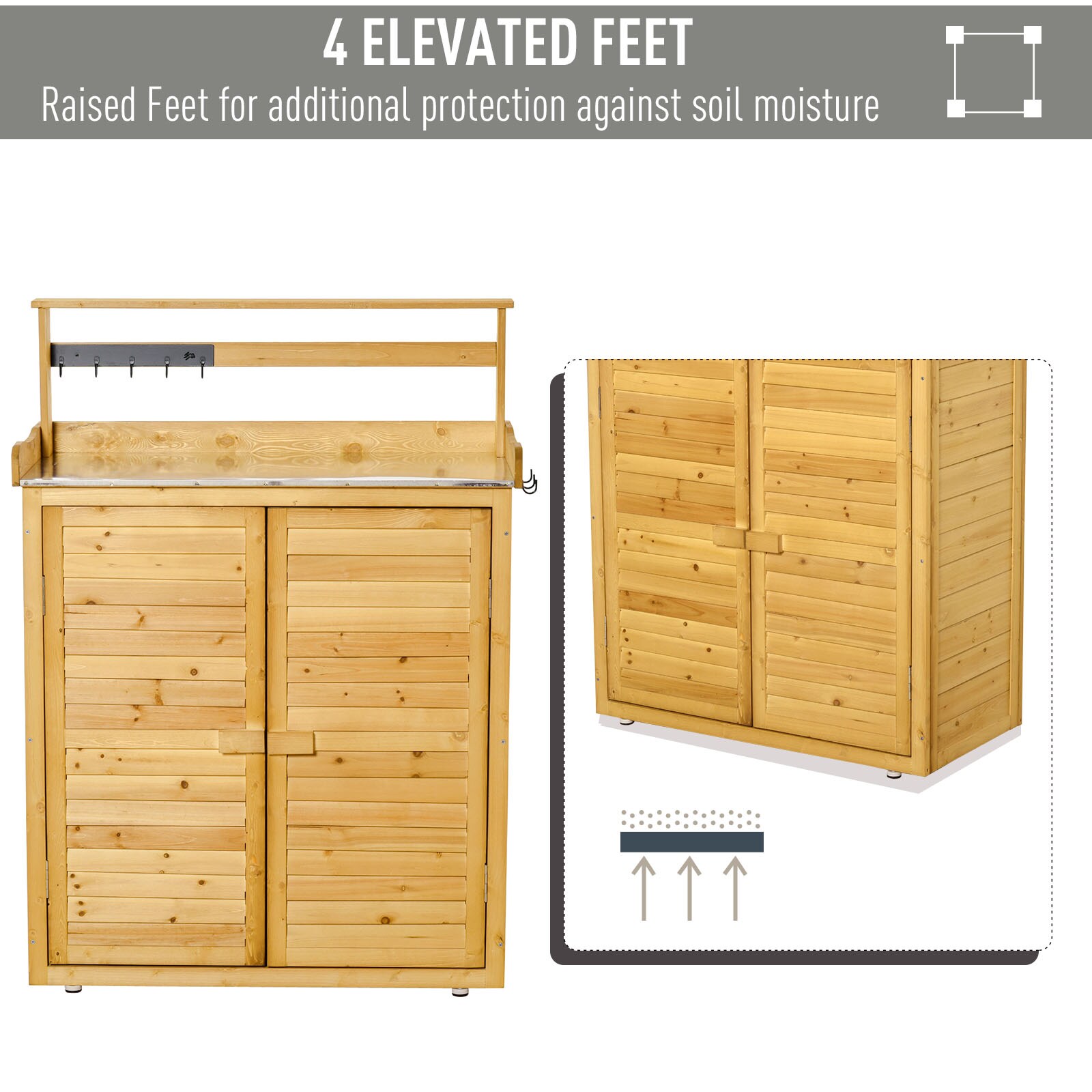 Outsunny 845-358 Wood-Storage-Buildings - View #6