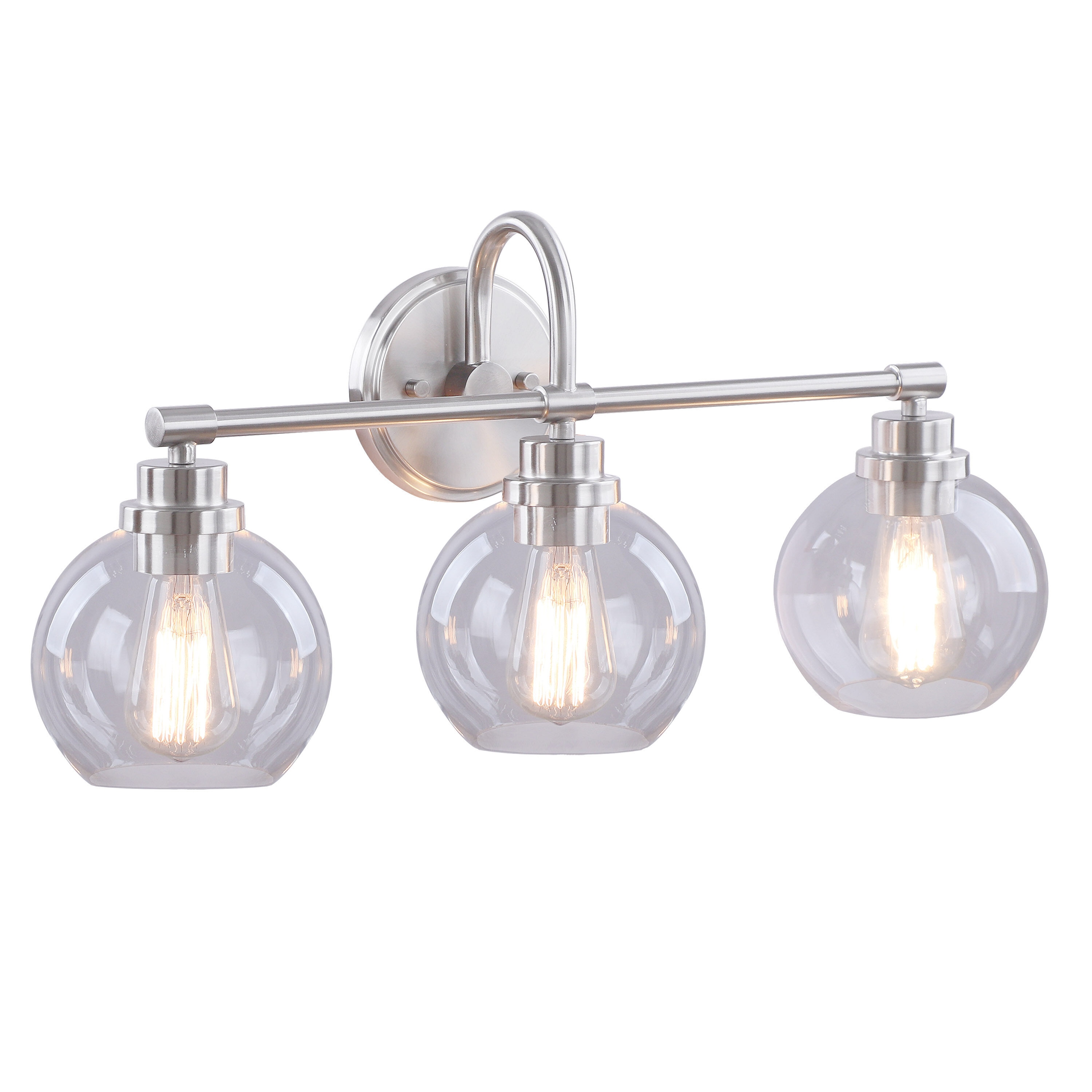 Aspen Creative Corporation 62315 24-in 3 -Light Brushed Nickel Transitional Vanity light