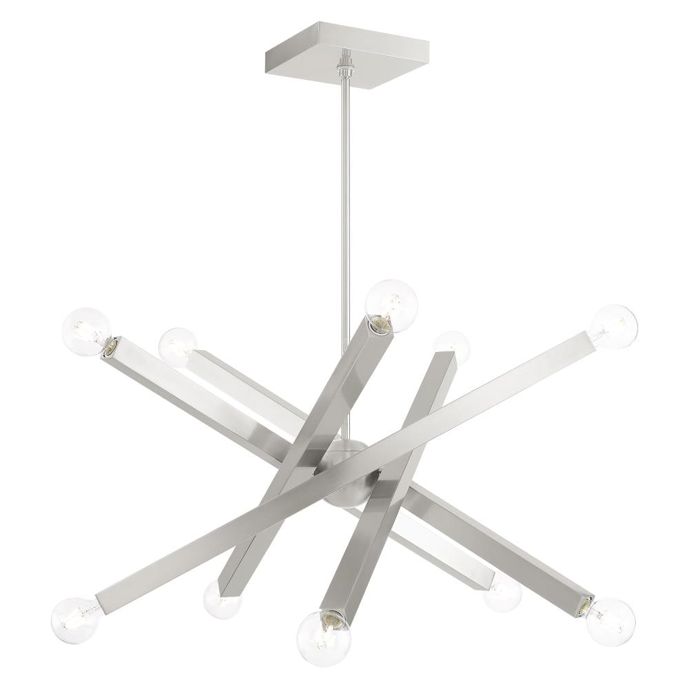 Solna Brushed Nickel 10-Light Modern Chandelier