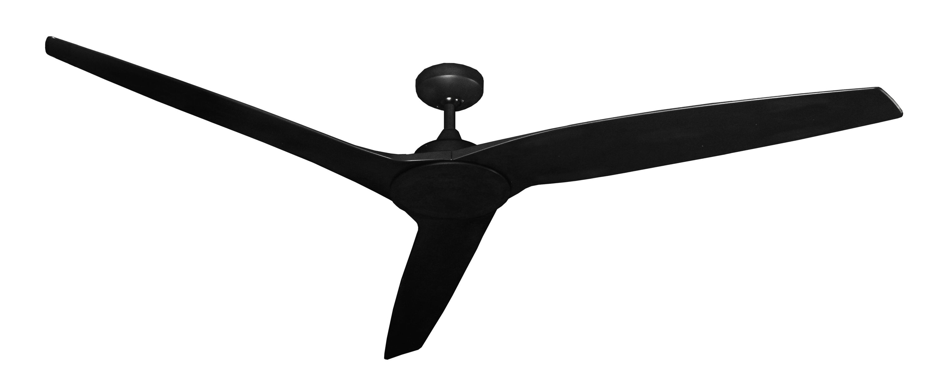 TroposAir 88653+88663 Evolution 72-in Color-Changing Outdoor Matte Black with Matte Black Blades Propeller Ceiling Fan Light Kit Compatible and Remote ( 3 -Blade )