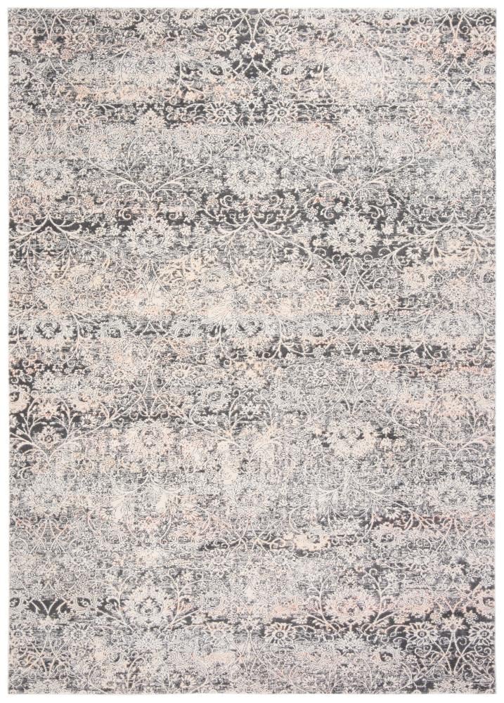Safavieh ALH617A-4 Alhambra Leonike 4 x 6 (ft) Loomed Synthetic Cream/Gray Rectangular Indoor Distressed/Overdyed Area rug