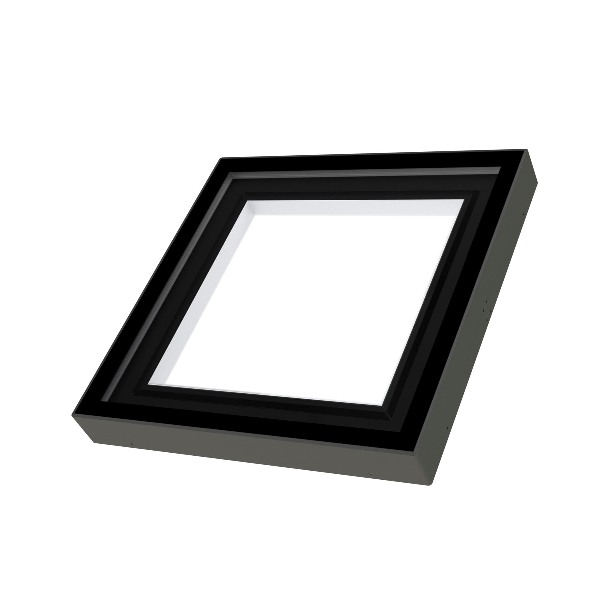 FAKRO FXC 3434-L 34-in x 5-in Fixed Curb mount Aluminum Skylight with Laminated Low-E Glass