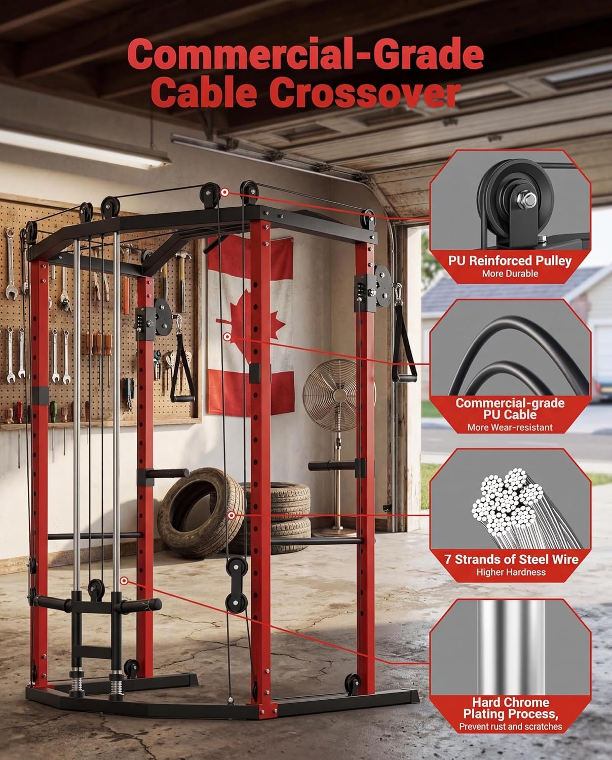Garvee RED AND BLACK FSDFS Lat-Pull-Down-Machines - View #3