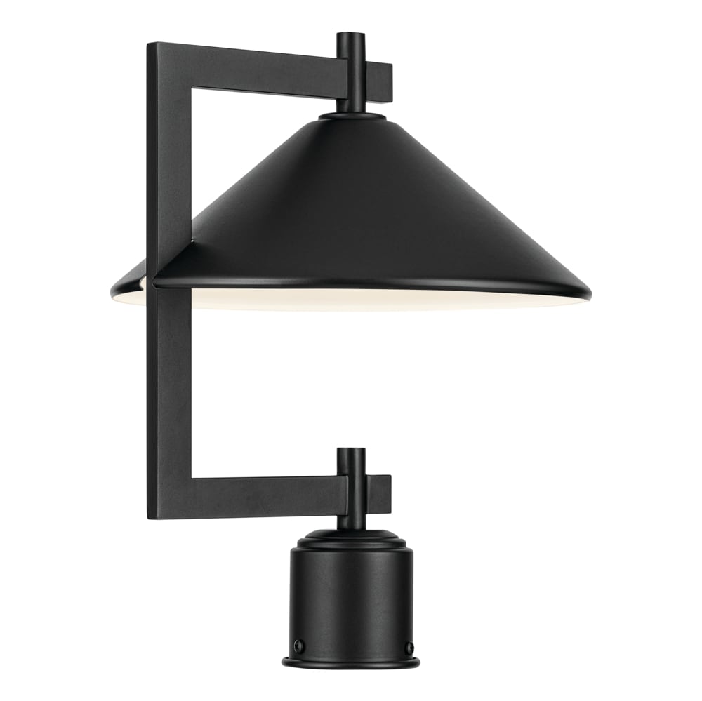 Kichler 49063BK Ripley 16-in Black Craftsman Outdoor Light post lantern