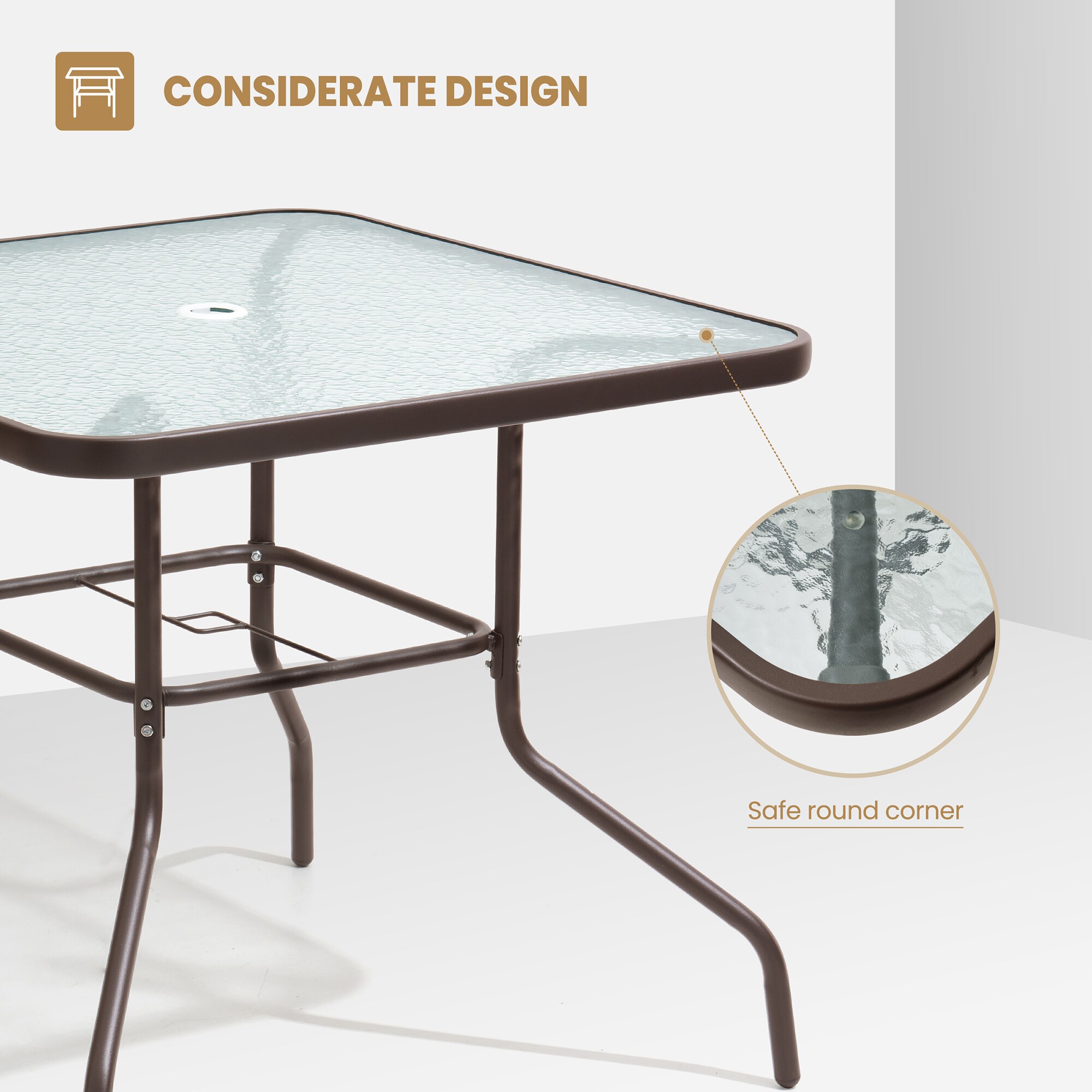 Crestlive Products CL-TB011BRN Patio-Tables - View #5