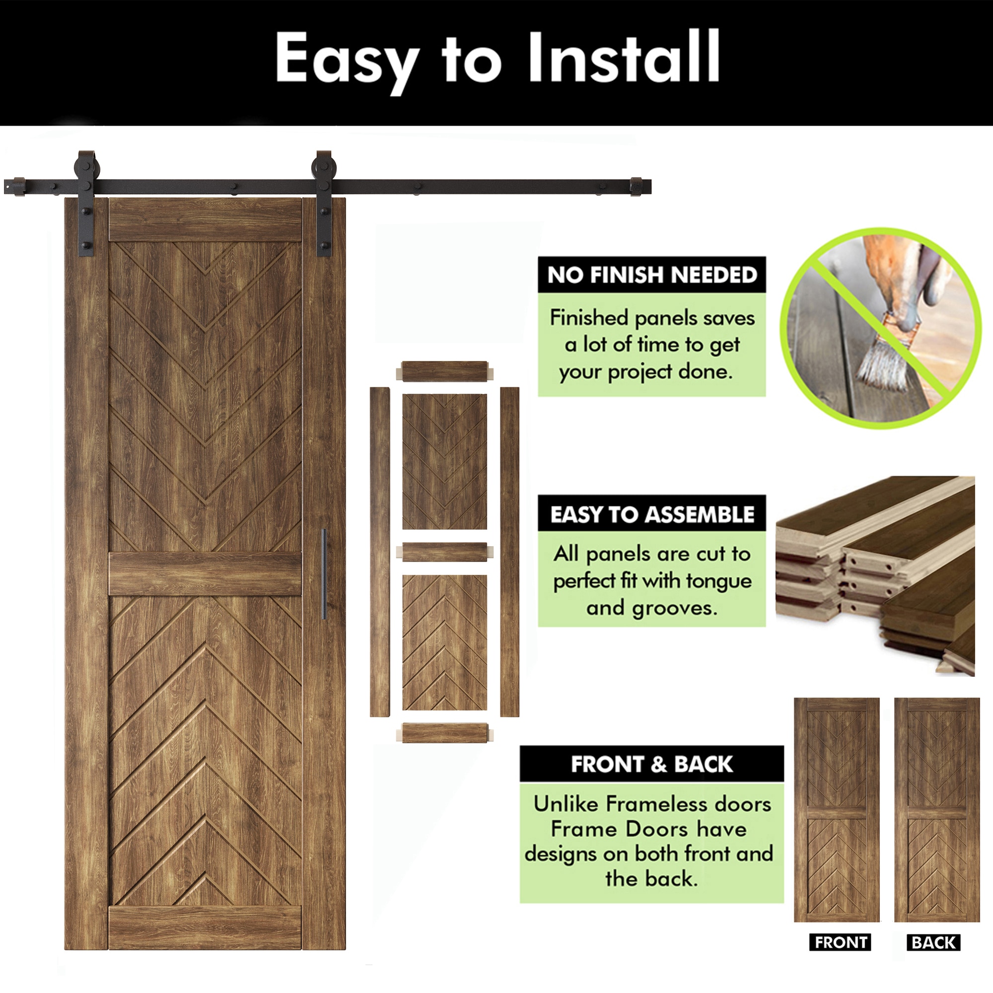 HOMACER YT2H168C-JT4-4080-WA Barn-Doors - View #3