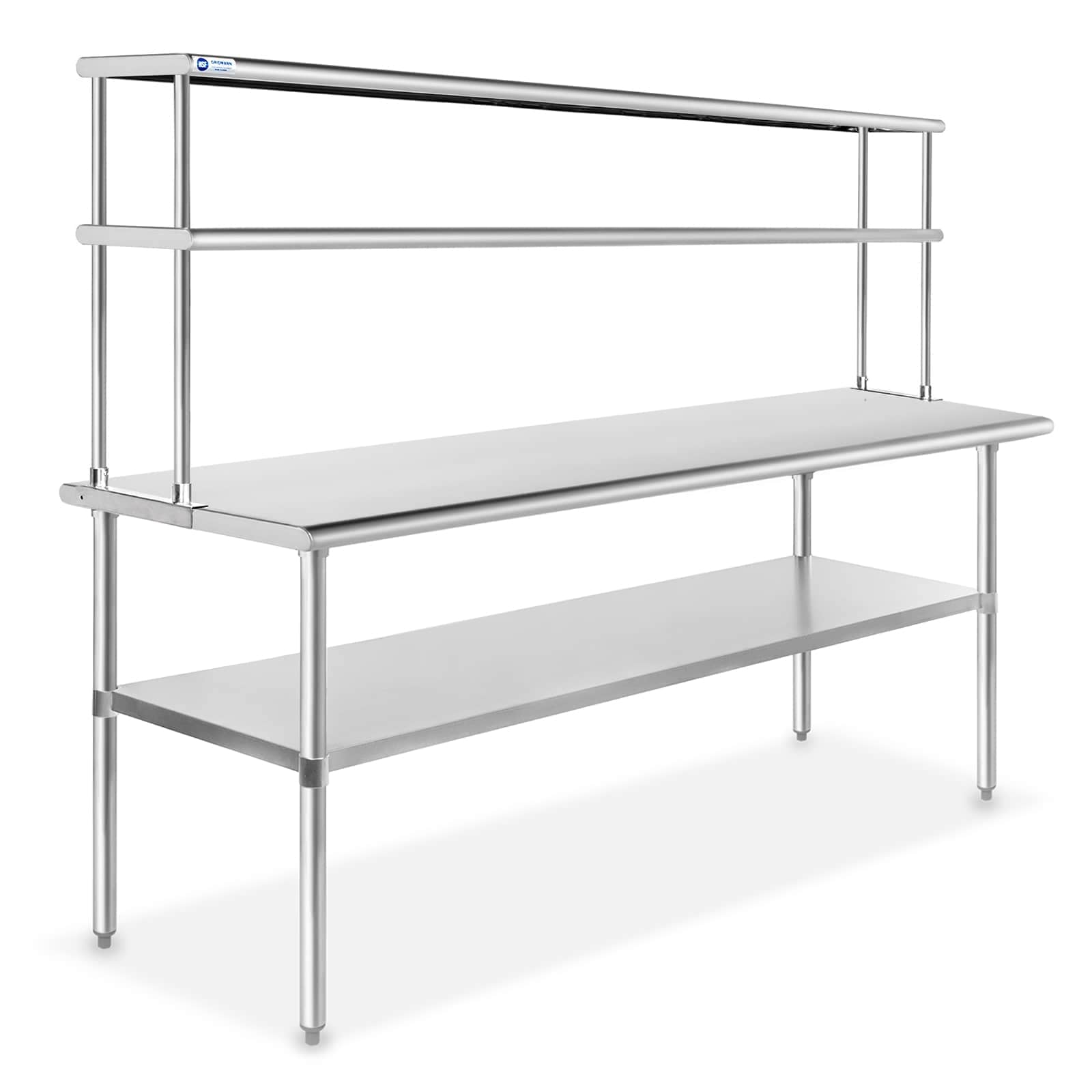 GRIDMANN G33-W3072-36DO. 72 x 30-in NSF Stainless Steel Prep Table w Double Shelf