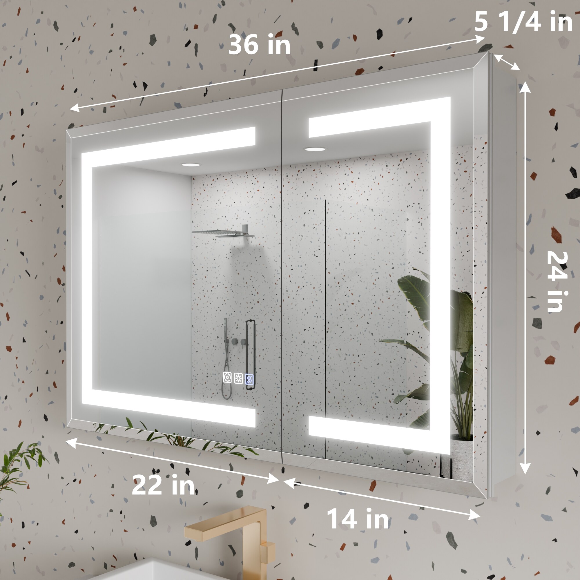 AAZJ JDEX-V16MED3624 Bathroom-Medicine-Cabinets - View #4