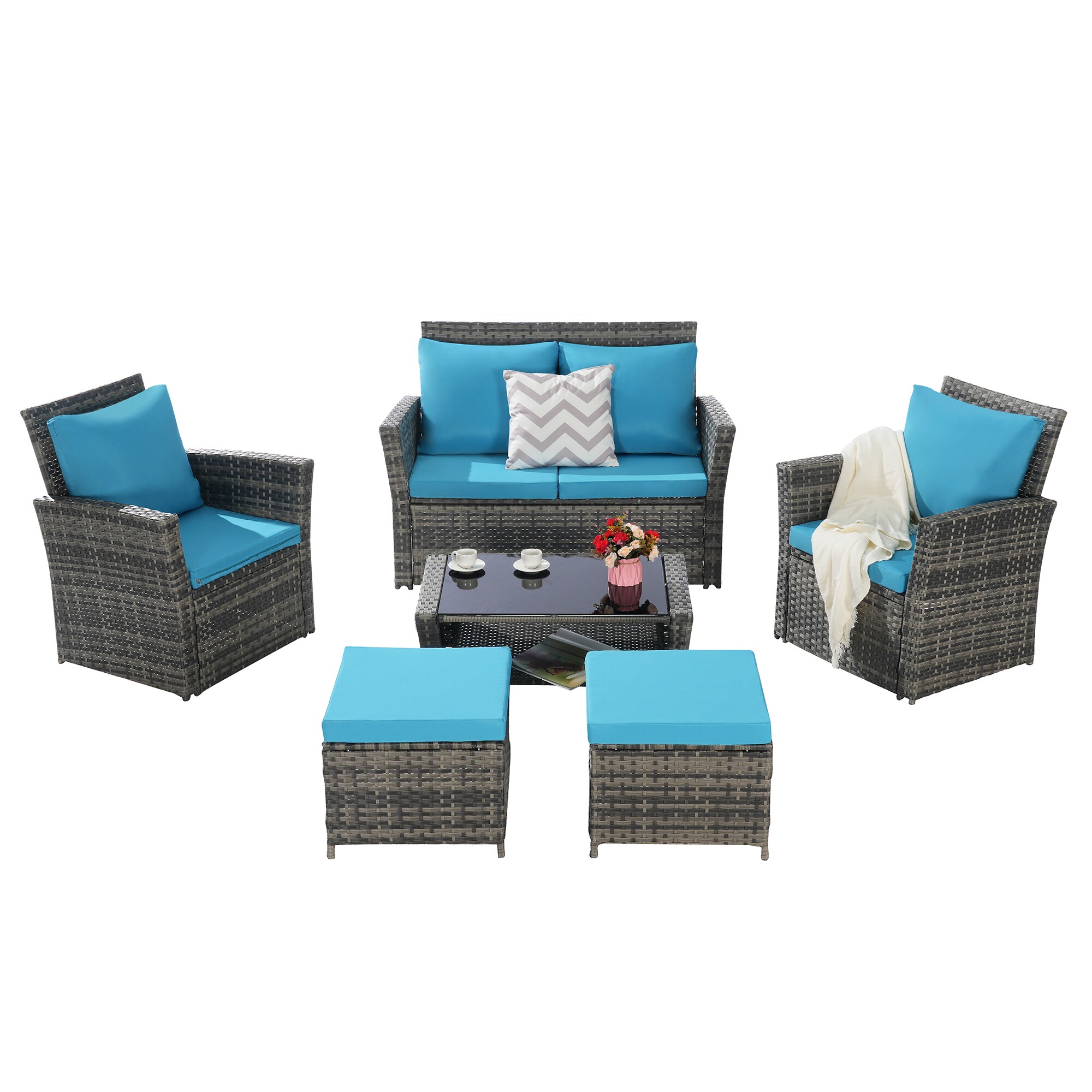 SINOFURN SYB670038BL Patio-Conversation-Sets - View #3