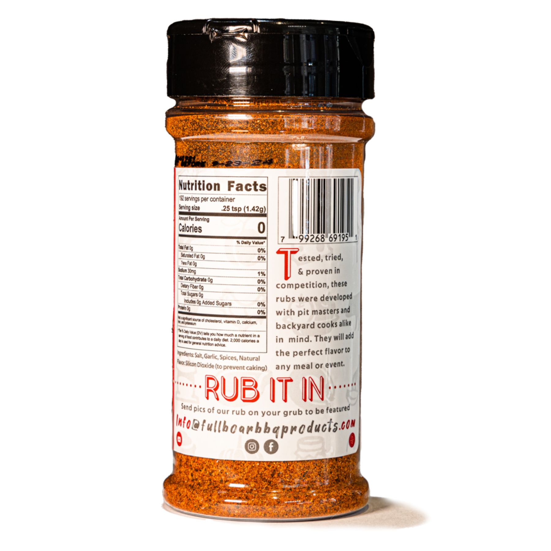 Stubb's Chicken, Spicy Rub: Calories, Nutrition Analysis & More