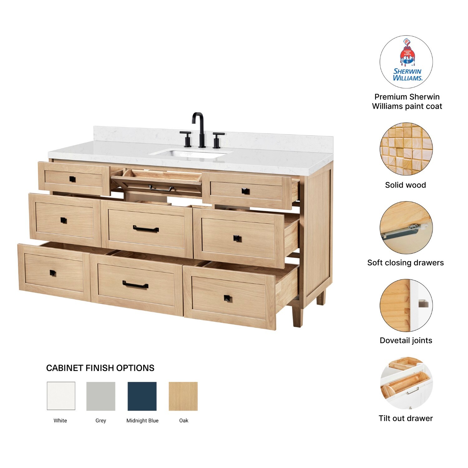 ARIEL B66CQRVOWOA Bath-Vanity-Combo - View #5