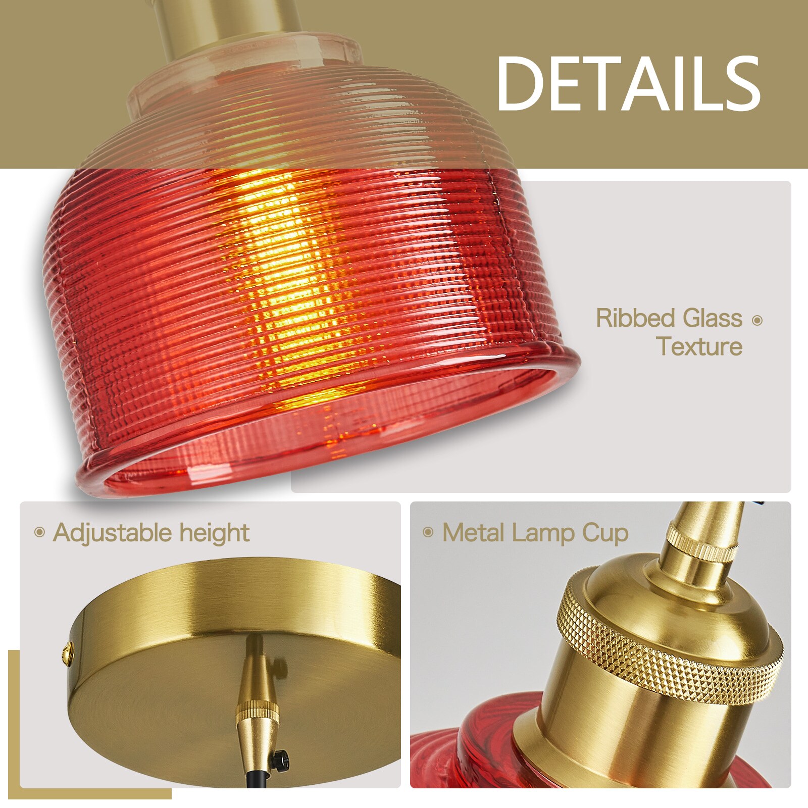 ZHLLMQ JP-678-1-RED-2 Pendant-Lights - View #3