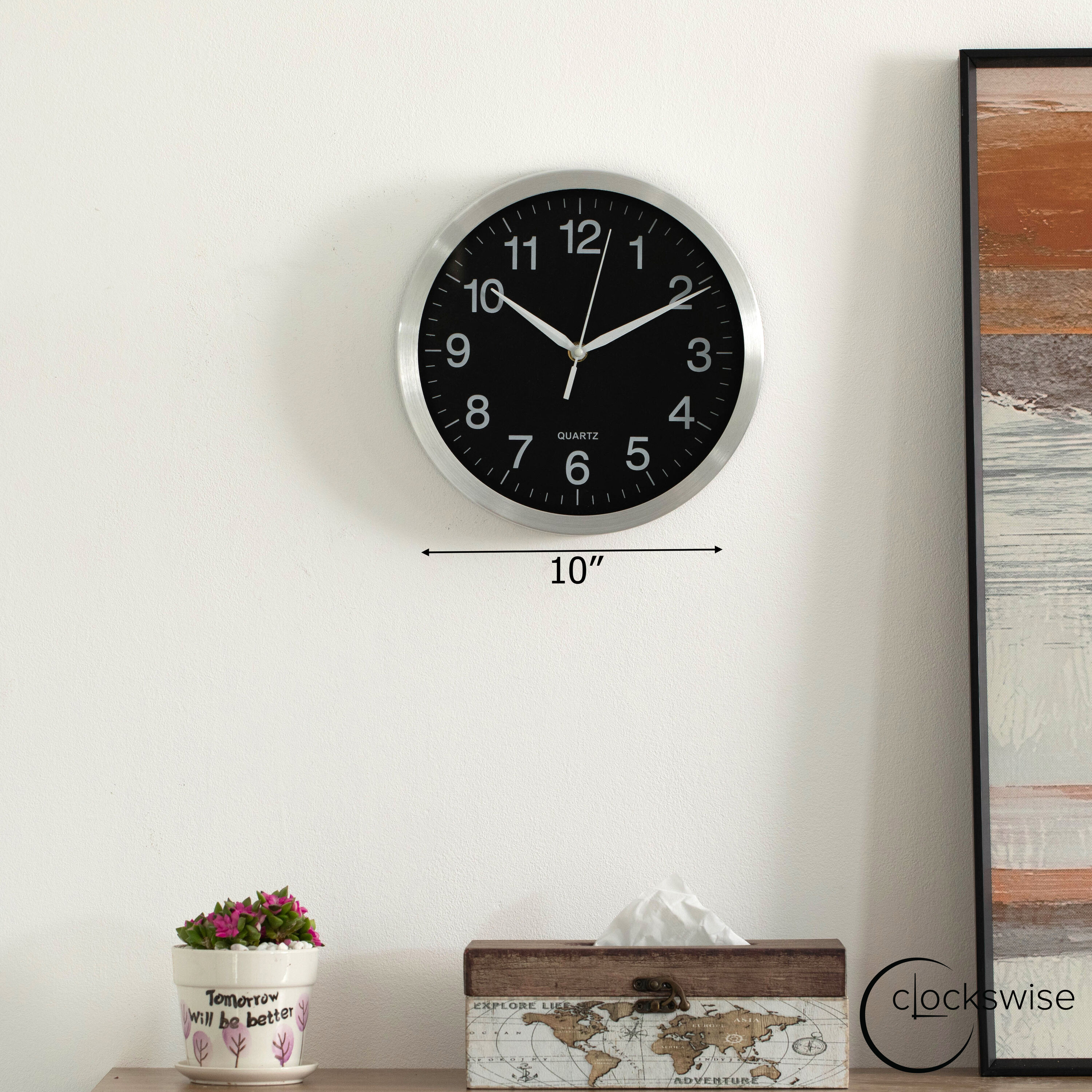 Clockswise QI004745.BK.10 Indoor-Outdoor-Clocks - View #2