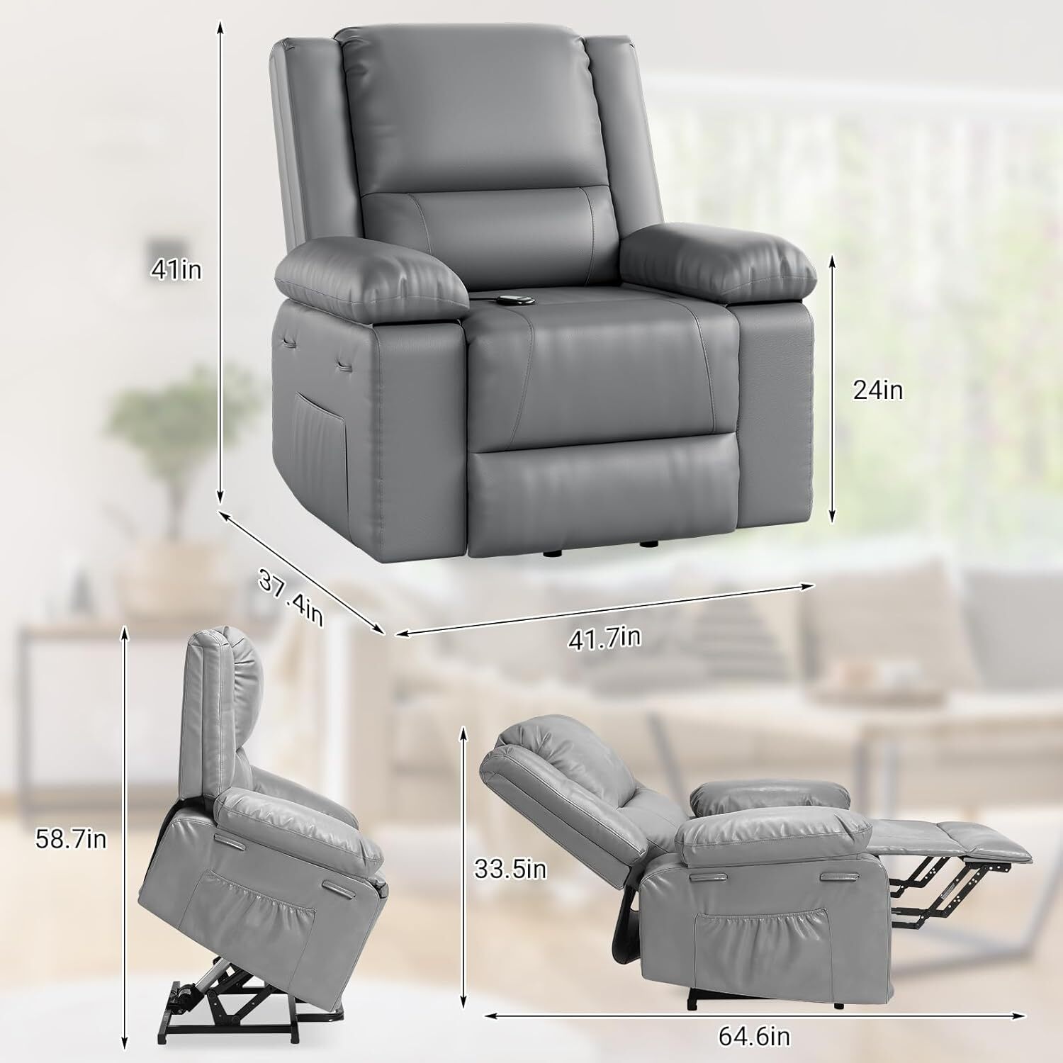 Der Rose LMXPHO-334H-0911F9NS recliners - View #7